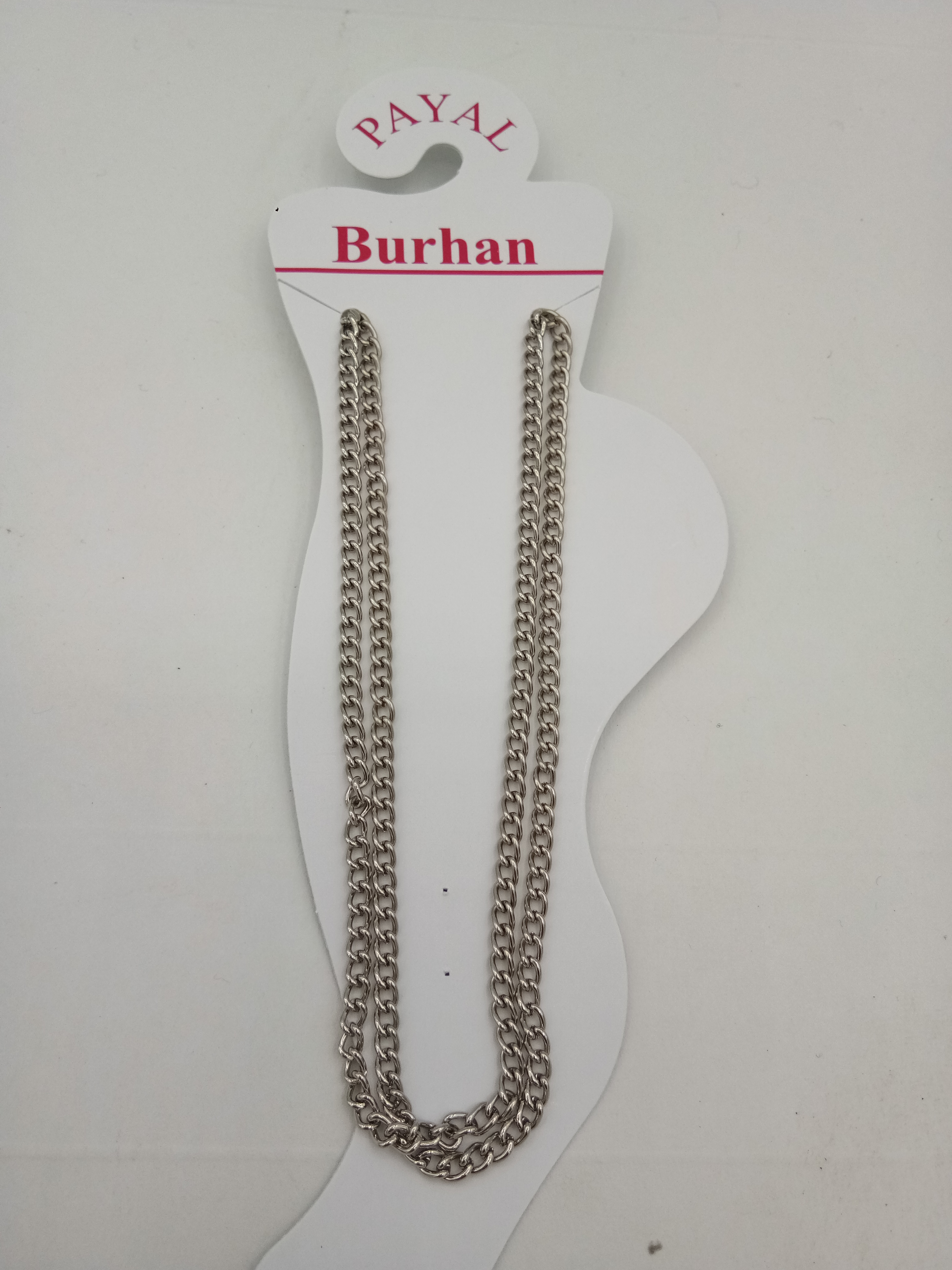 NICKEL CHAIN PAYAL - 3045