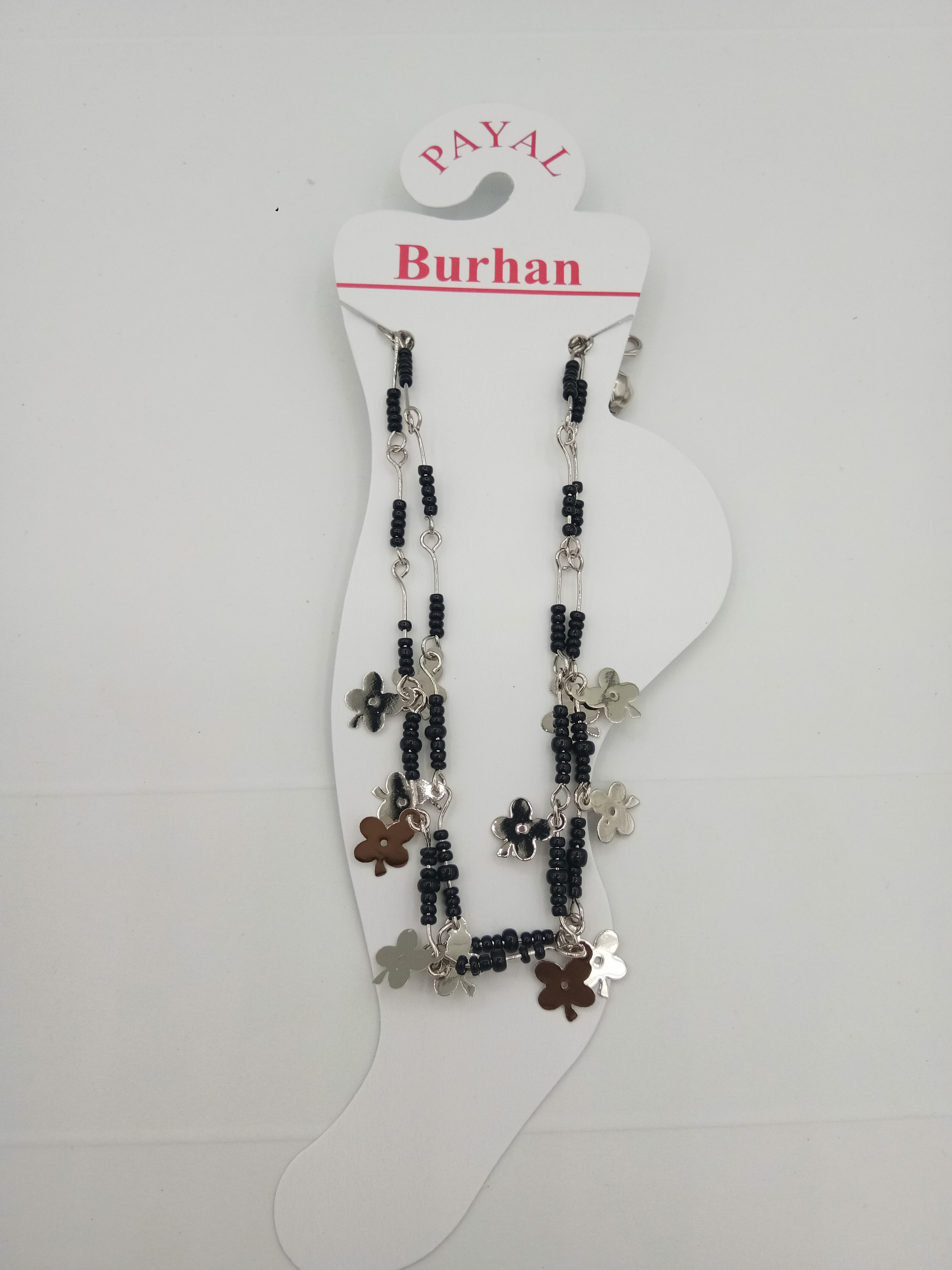 BURHAN NICKEL CRYSTAL PAYAL - 3056