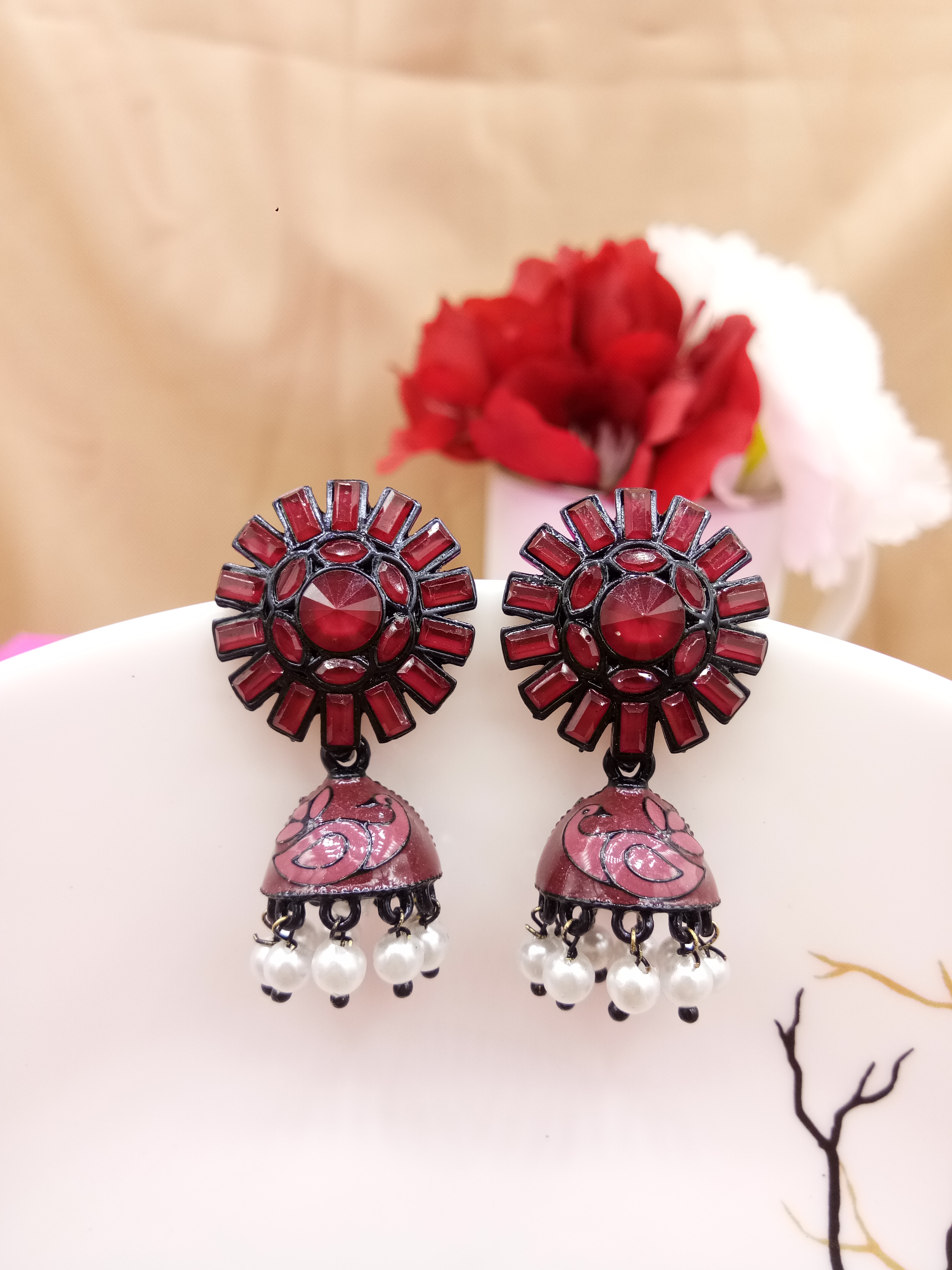 BLACK CMN + CLR ASSST JHUMKI - 523688