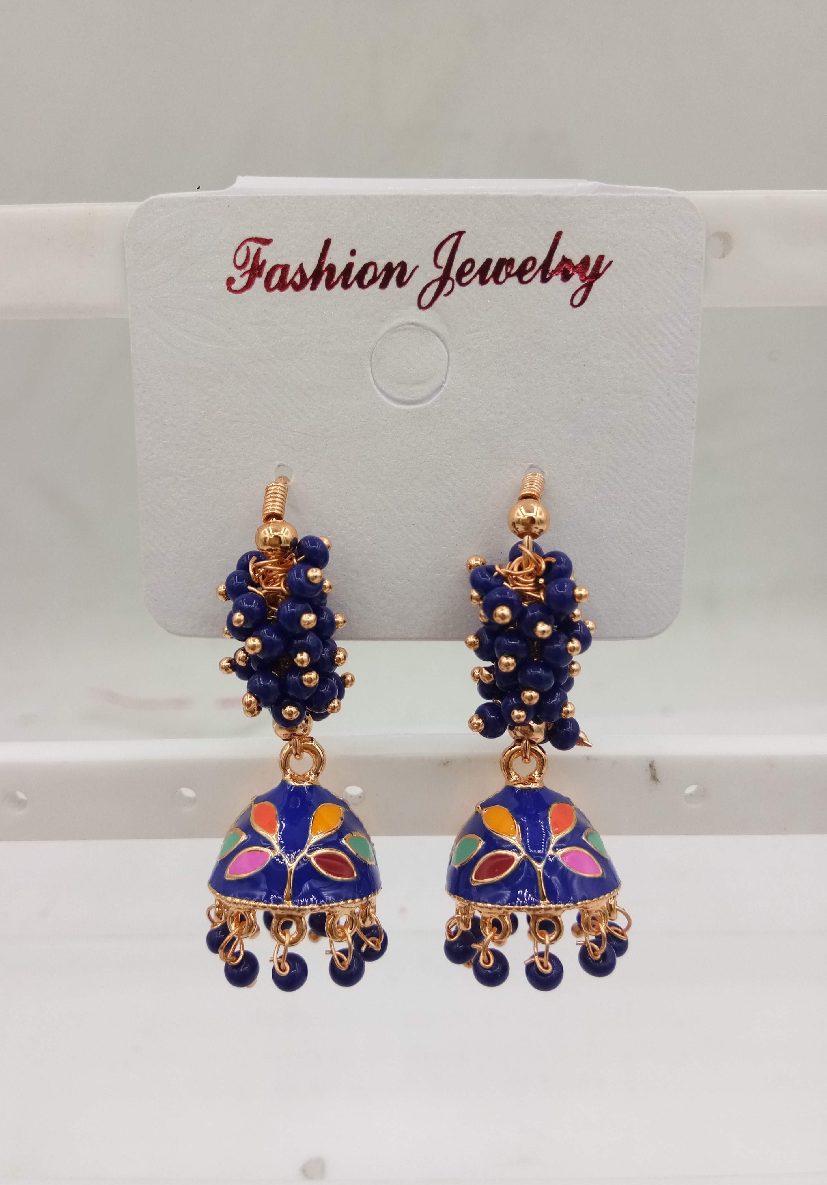 S ROSE MULTI MEENA CLR GUCCHA JHUMKI - 523350