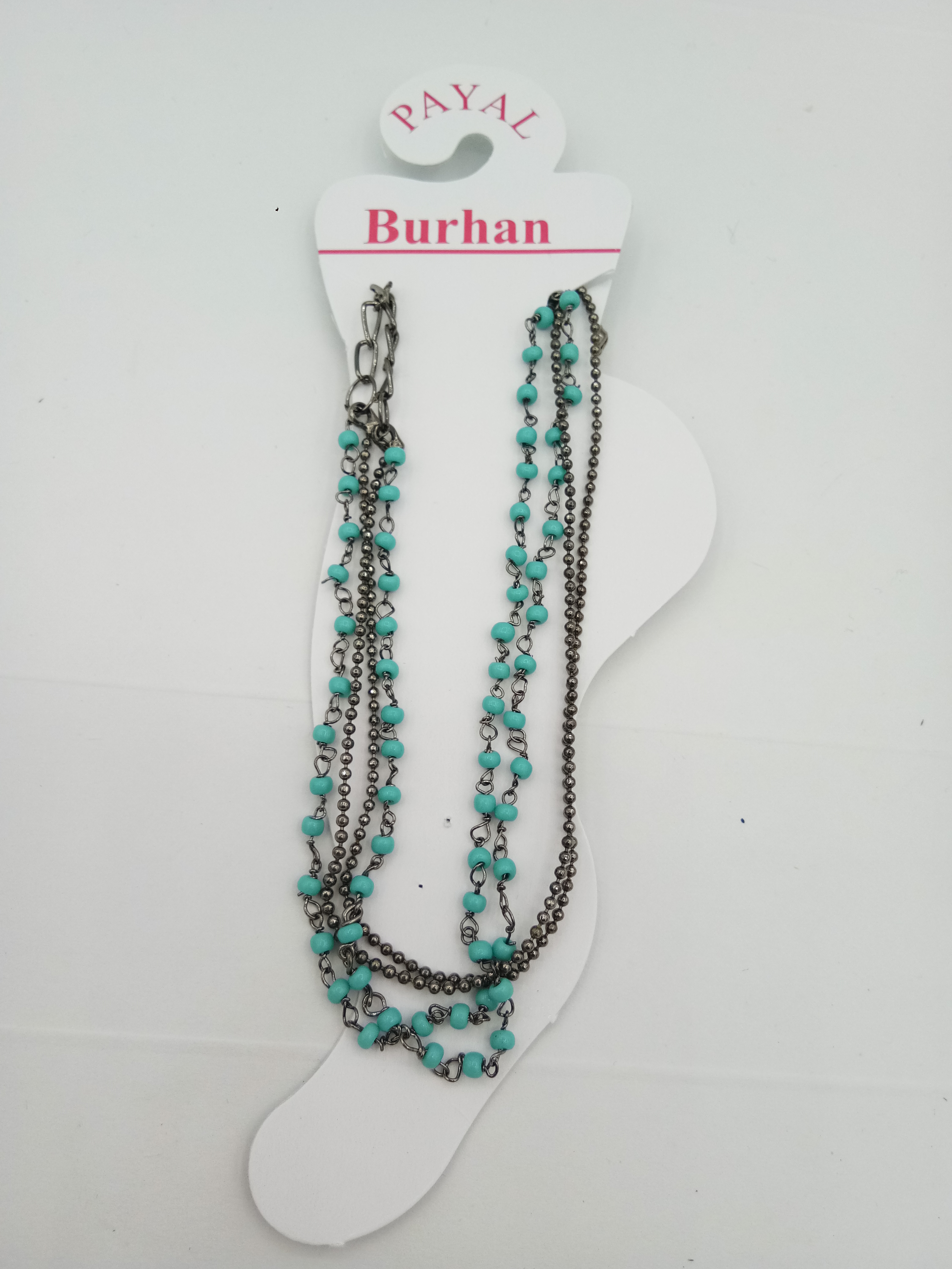 BLACK COLOR FANCY PAYAL - 1865