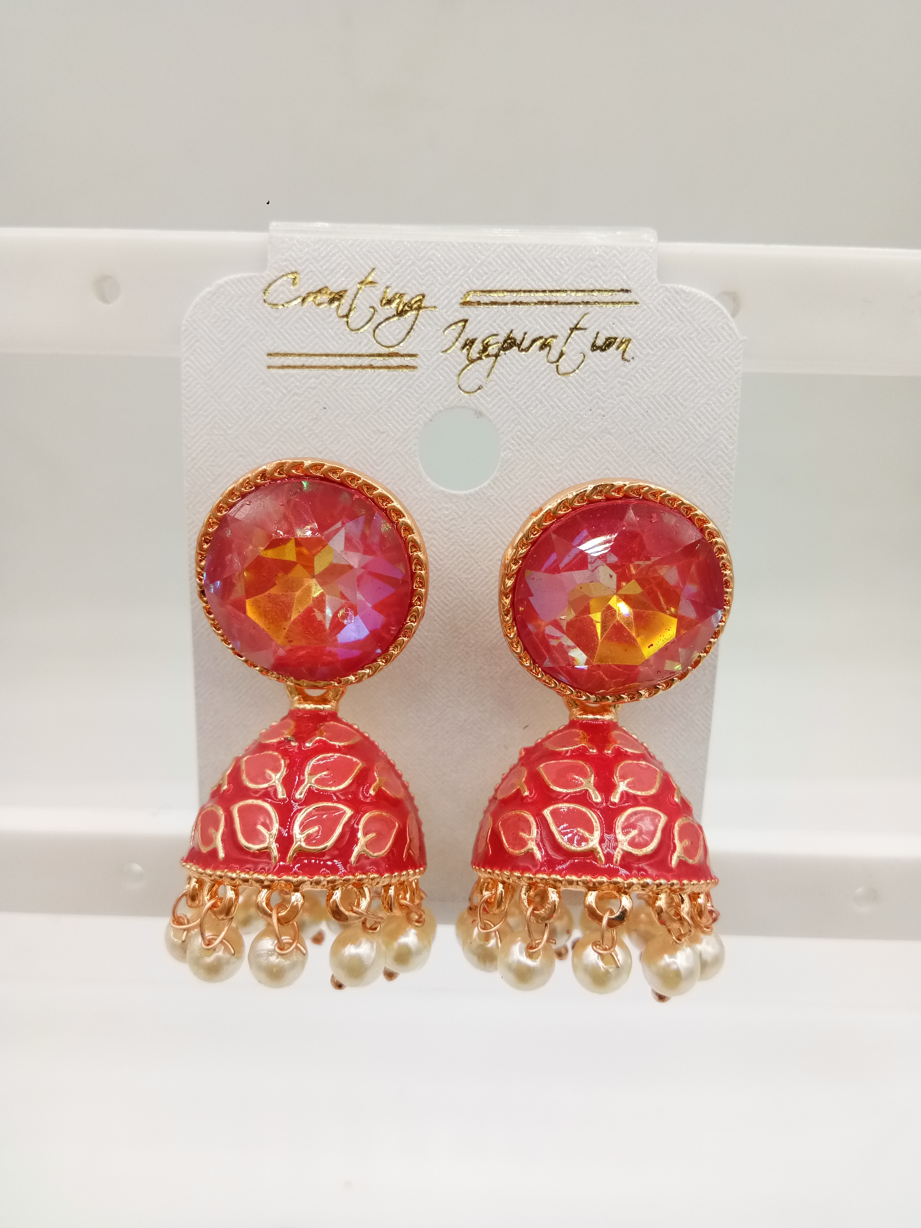 S ROSE COLOR + COLOR MEENA JHUMKI WITH CLR ASSST  523456