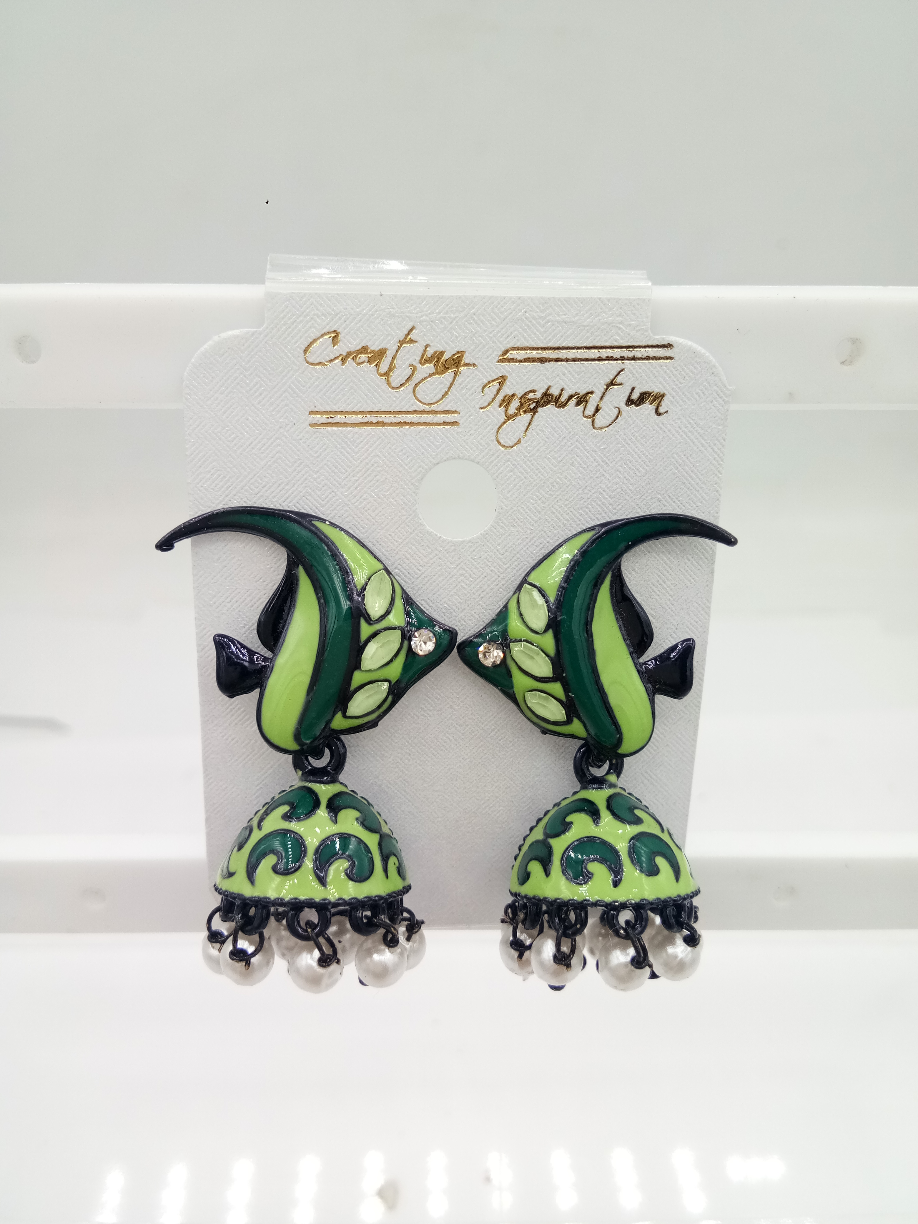 NEW BLACK CLR + CLR MEENA ASSST JHUMKI - 523646