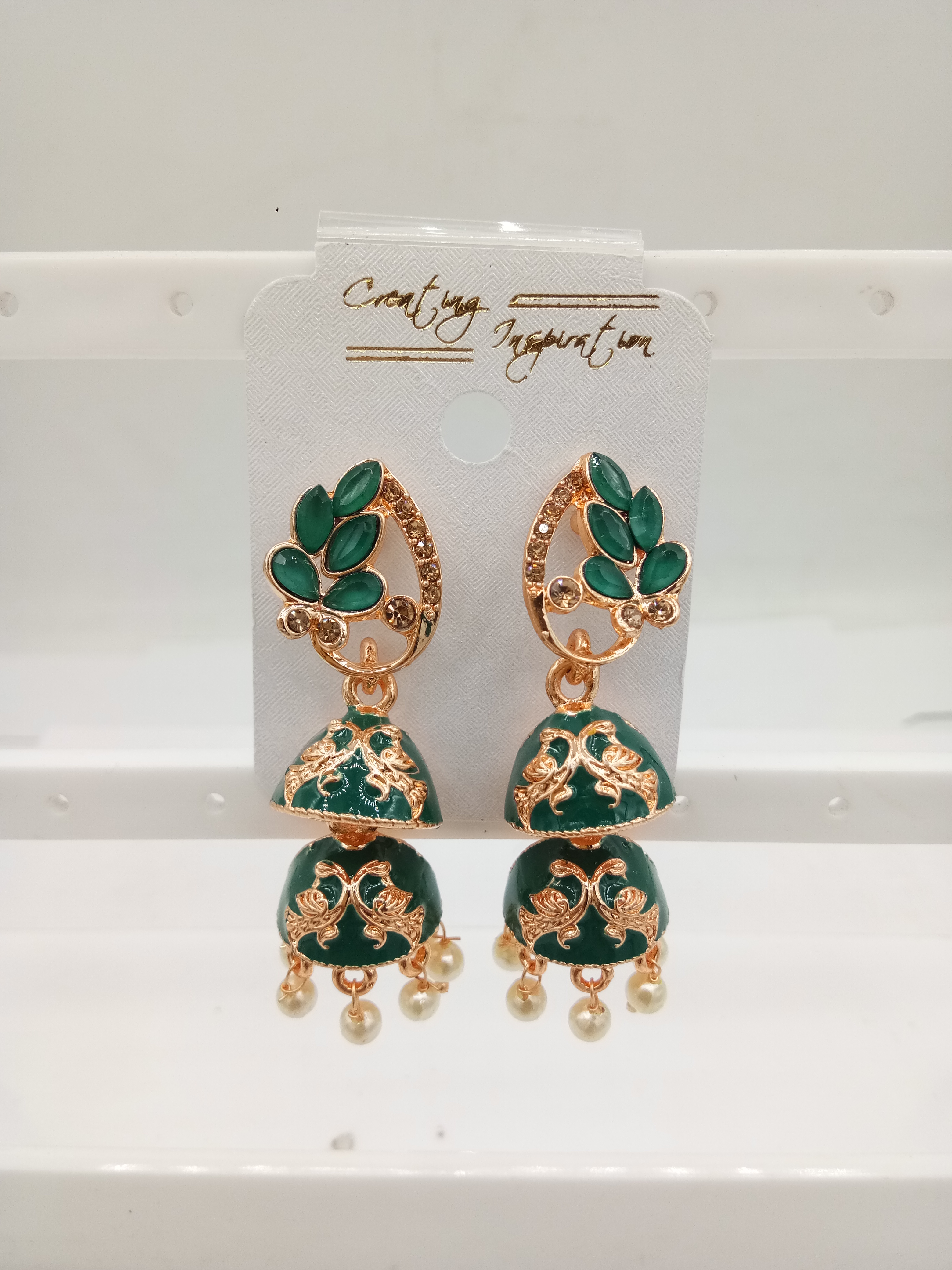 S ROSE CLR MEENA ASSST DBL JHUMKI - 71410