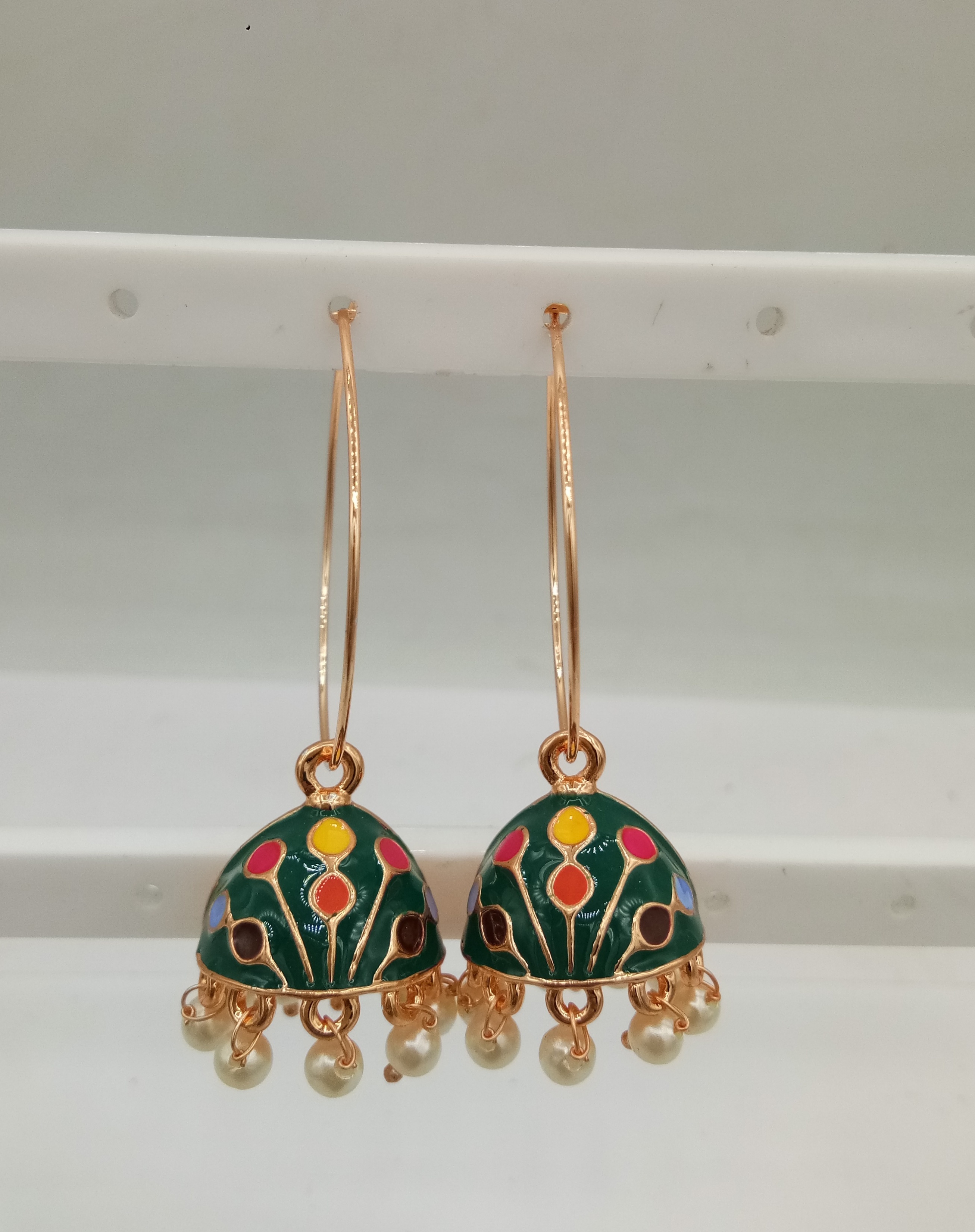 ROSE MULTI CMN PLAIN BAALI JHUMKI - 523760