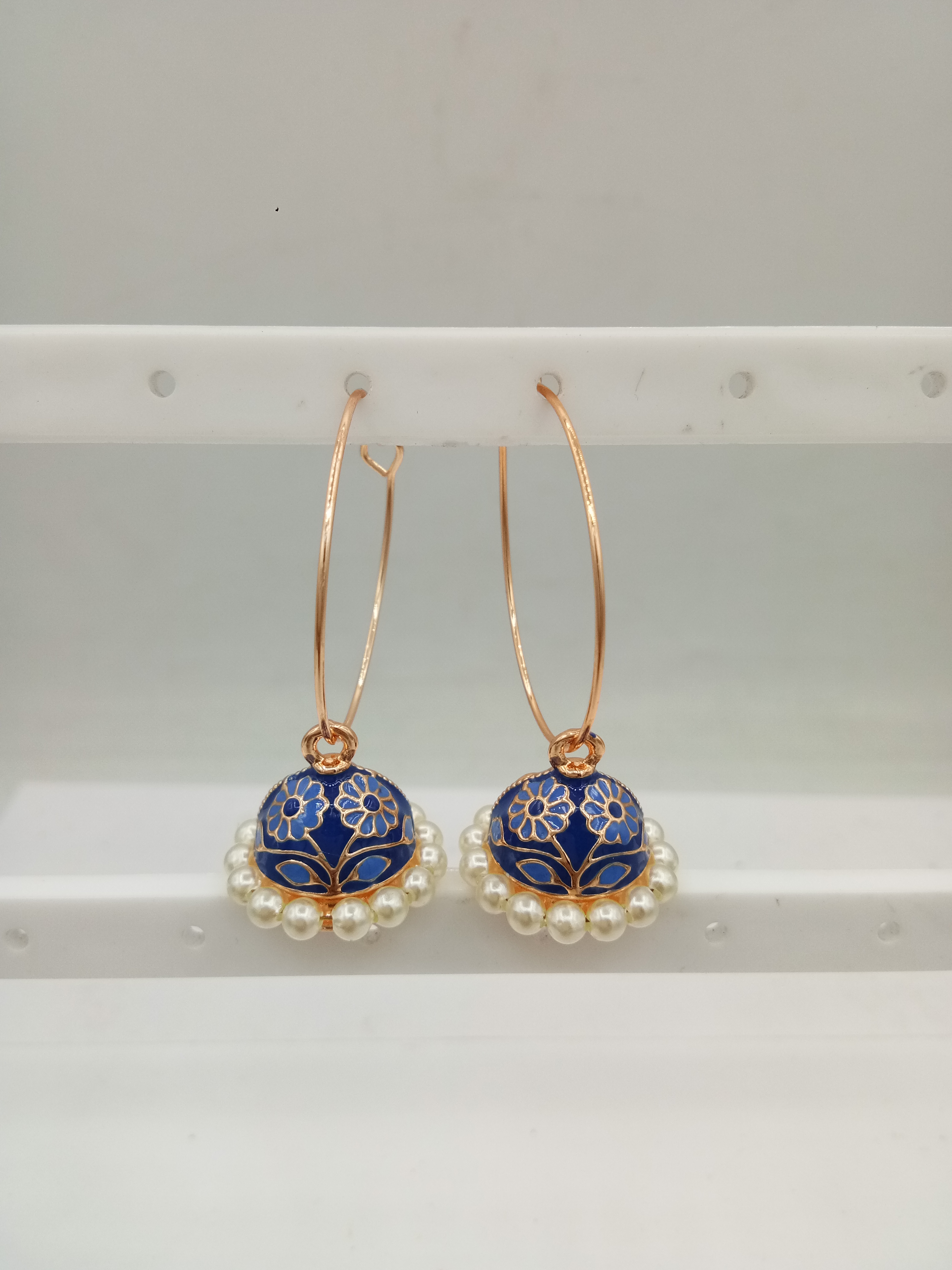 S ROSE CLR + CLR MEENA PLAIN BALI JHUMKI - 523416
