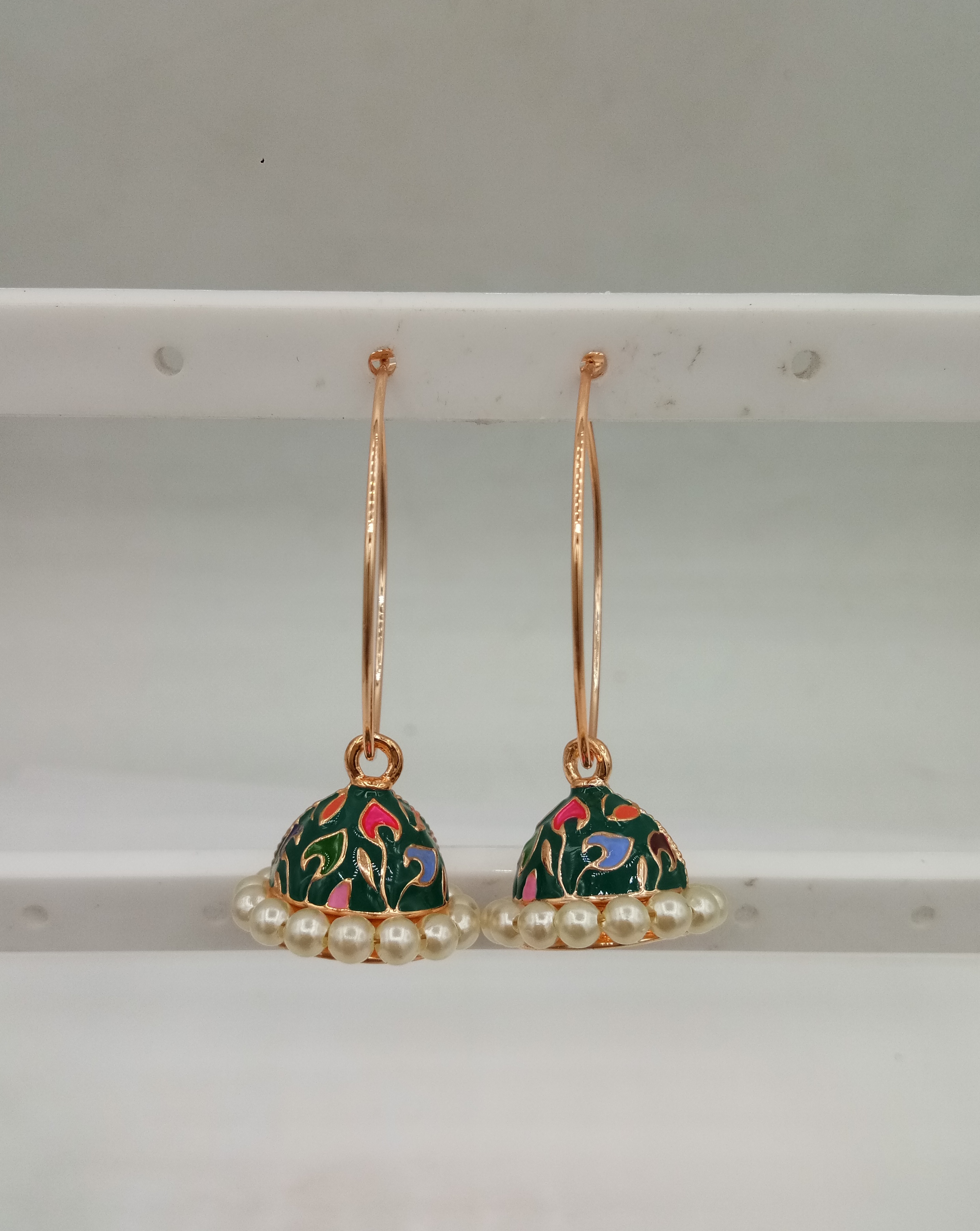 S ROSE MULTI CMN PLAIN BALI JHUMKI - 523423