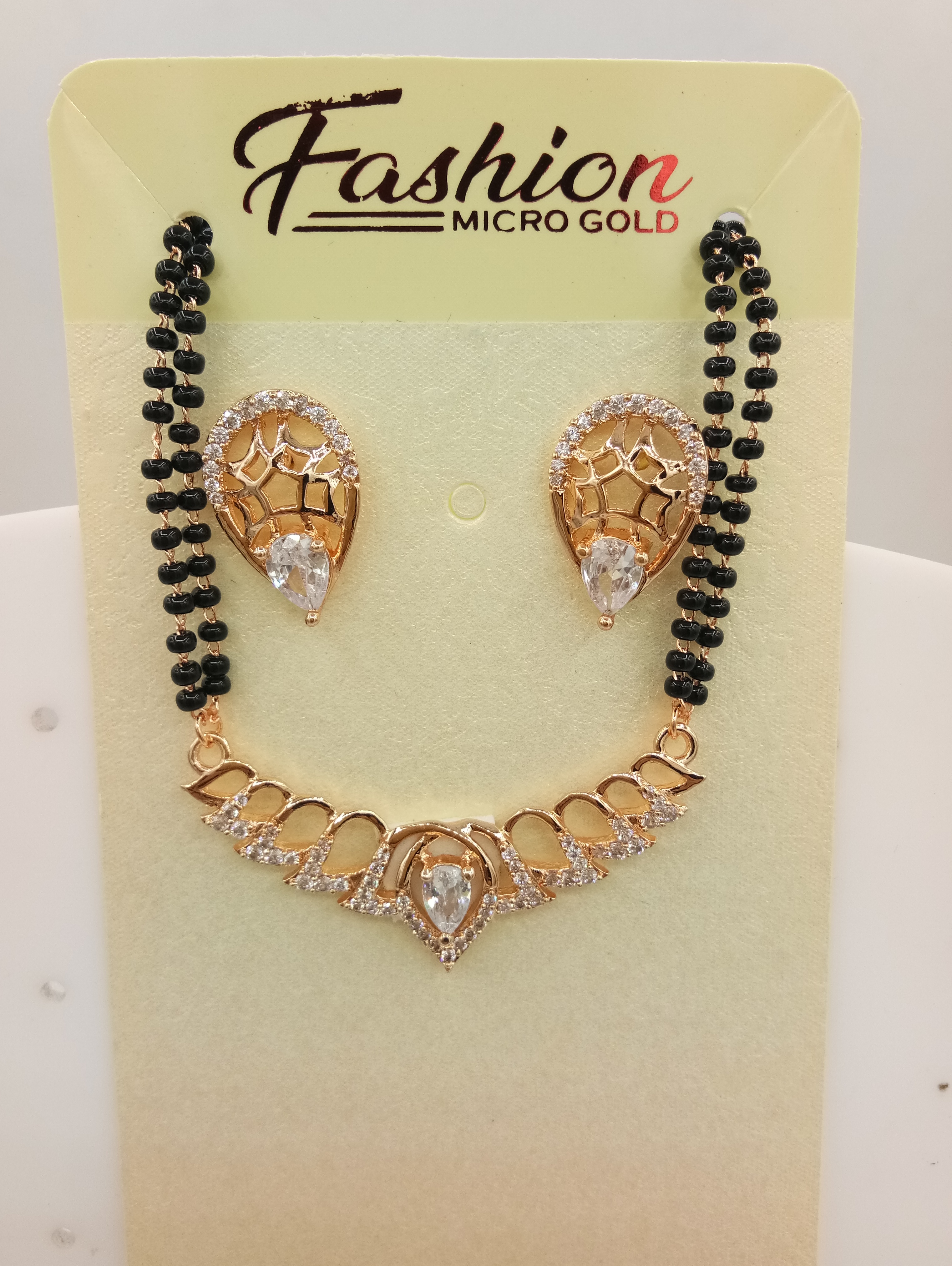 AD ROSE GOLD WHITE WITH DOUBLE CHAIN TANMANIYA - 72190