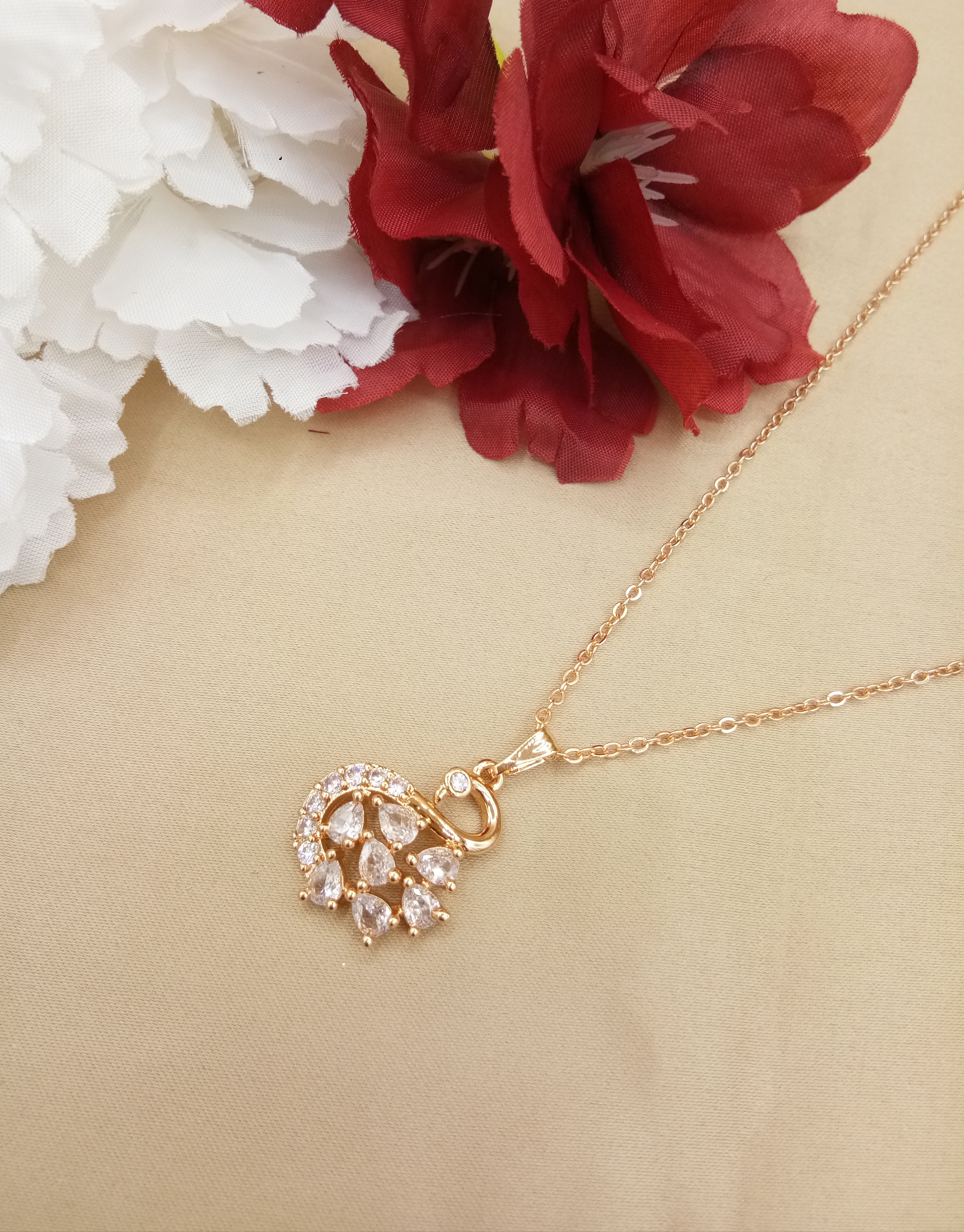 AD ROSE WHITE PENDANT - 07180 NX