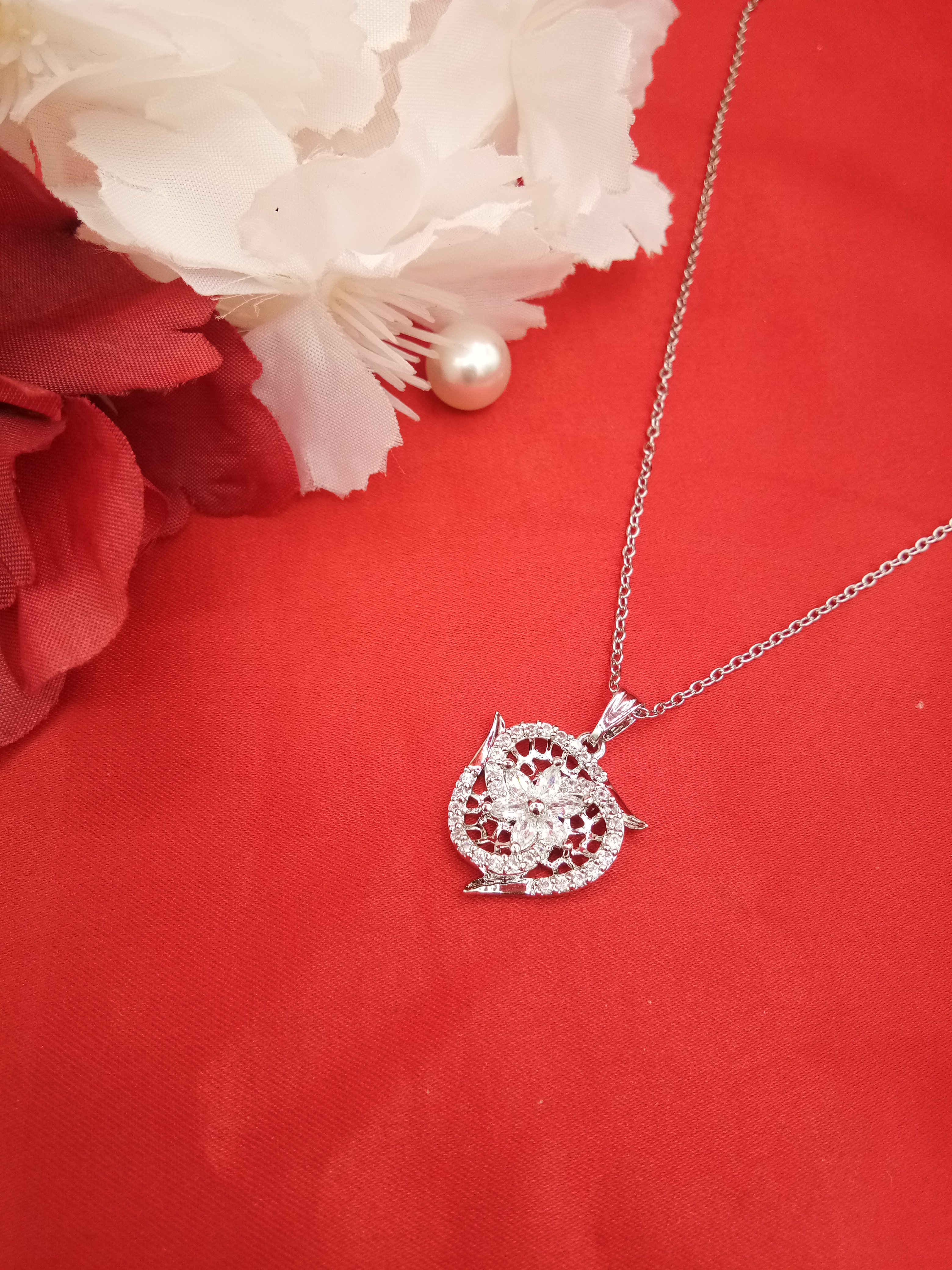 AD RODIUM WHITE PENDANT - 07129 NX