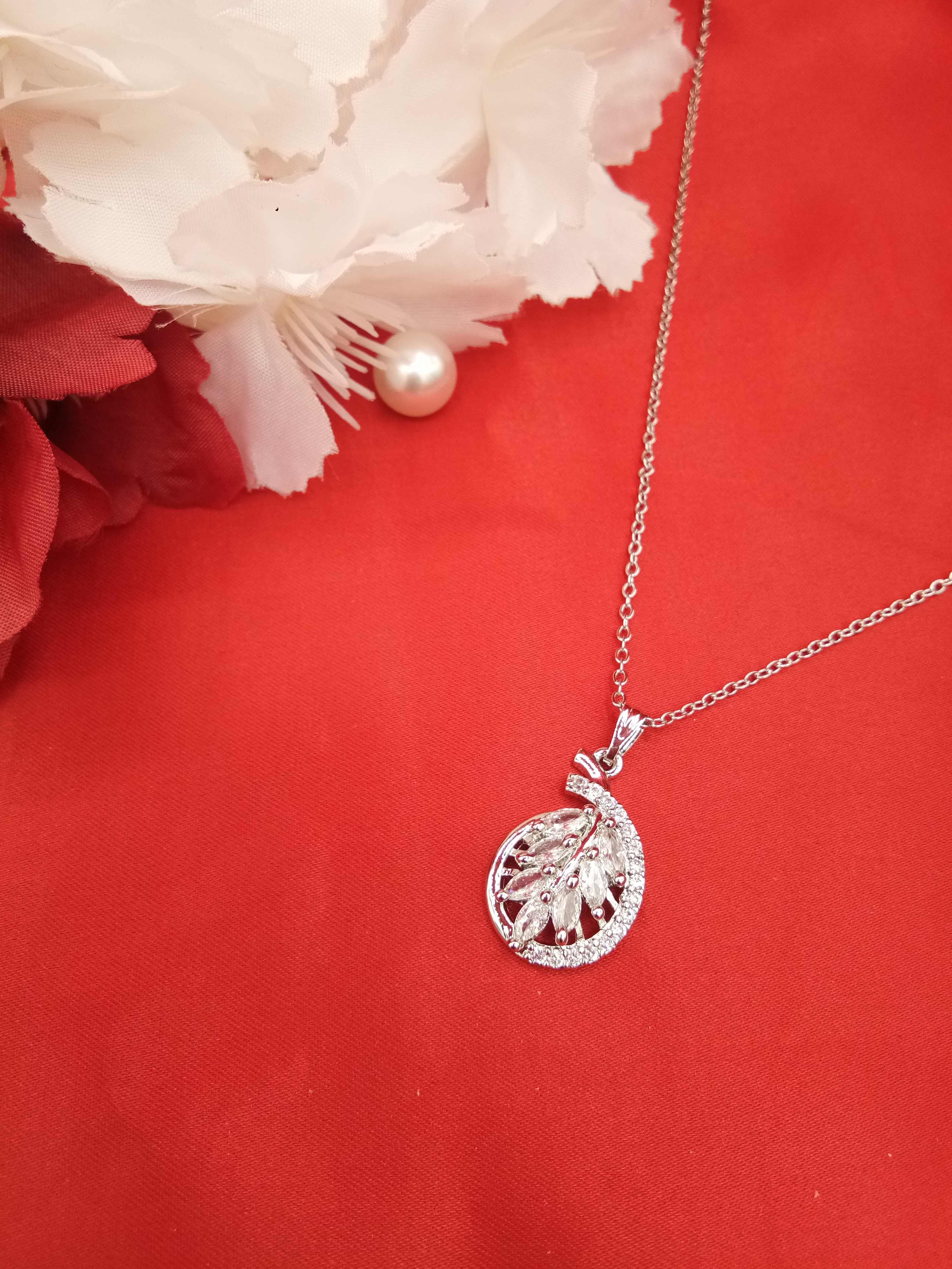 AD RODIUM WHITE PENDANT - 07162 NX