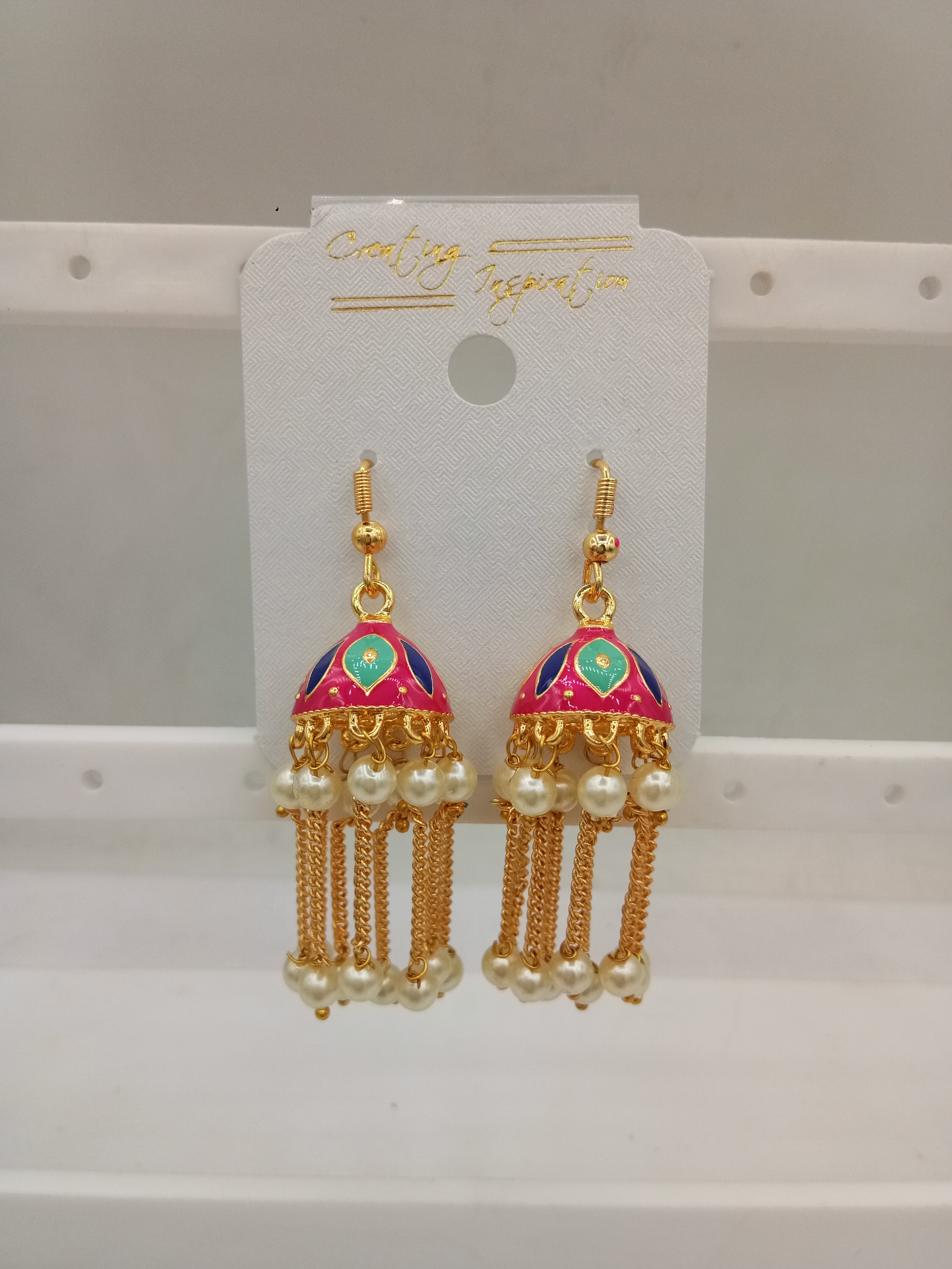 L.G AKDA MULTI MEENA CHAIN JHUMKI - 521945