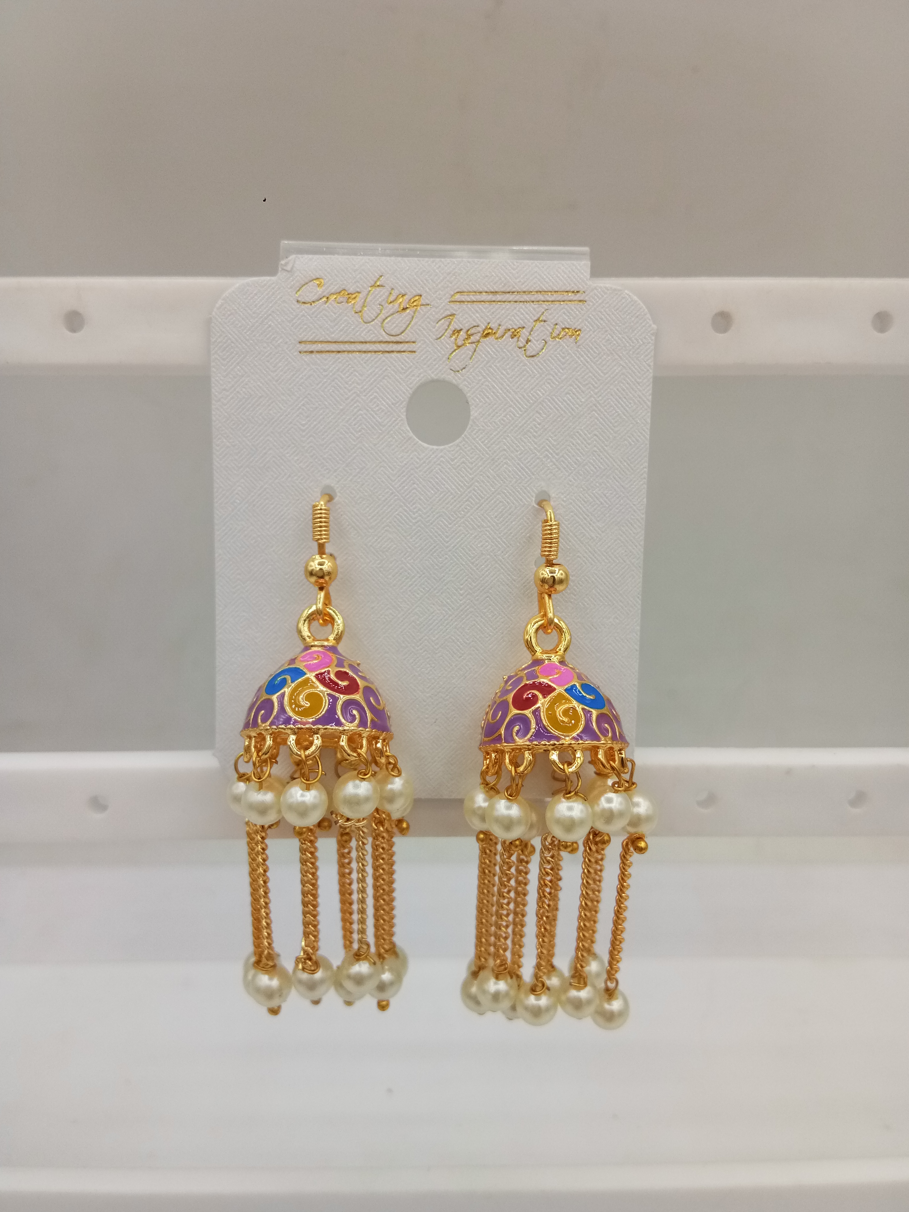 L.G AKDA MULTI MEENA CHAIN JHUMKI - 524089