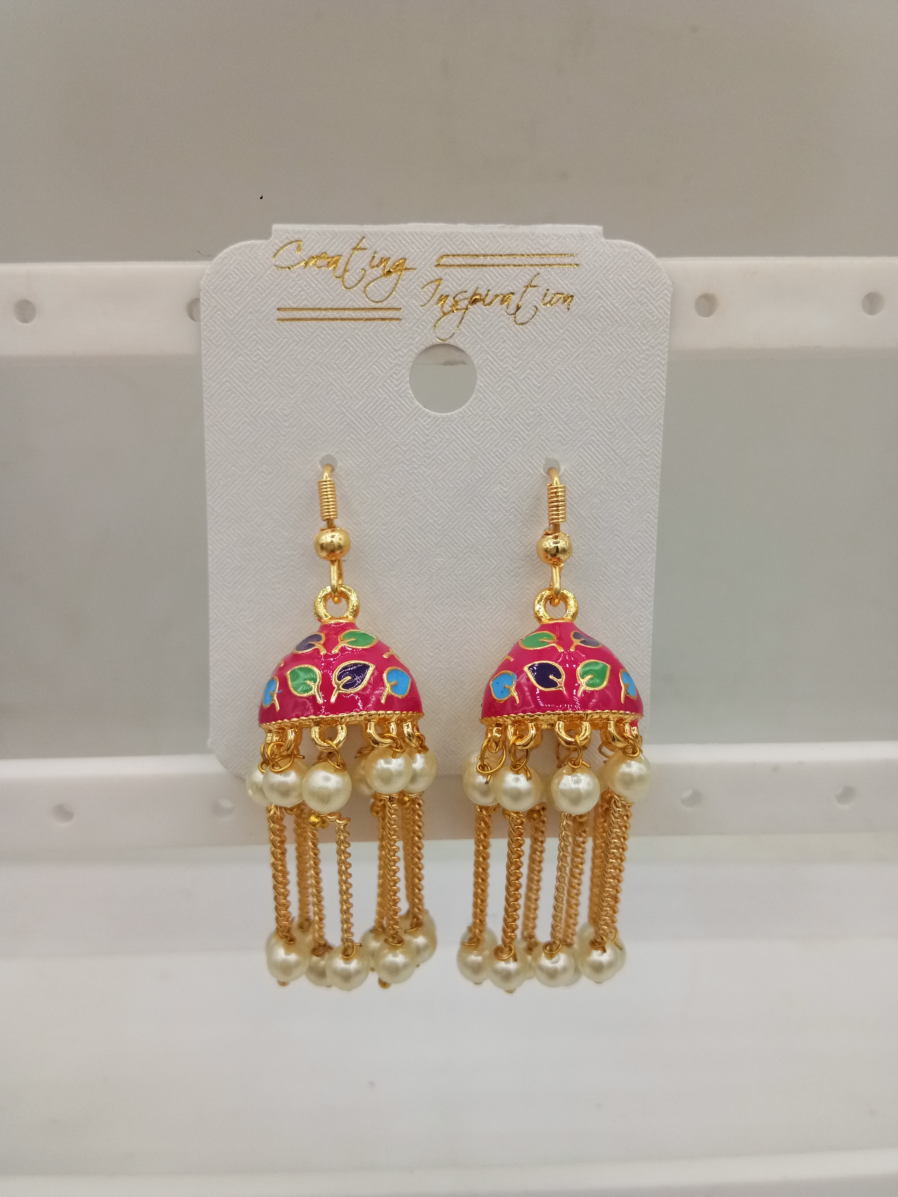 L.G AKDA MULTI MEENA CHAIN JHUMKI - 522494