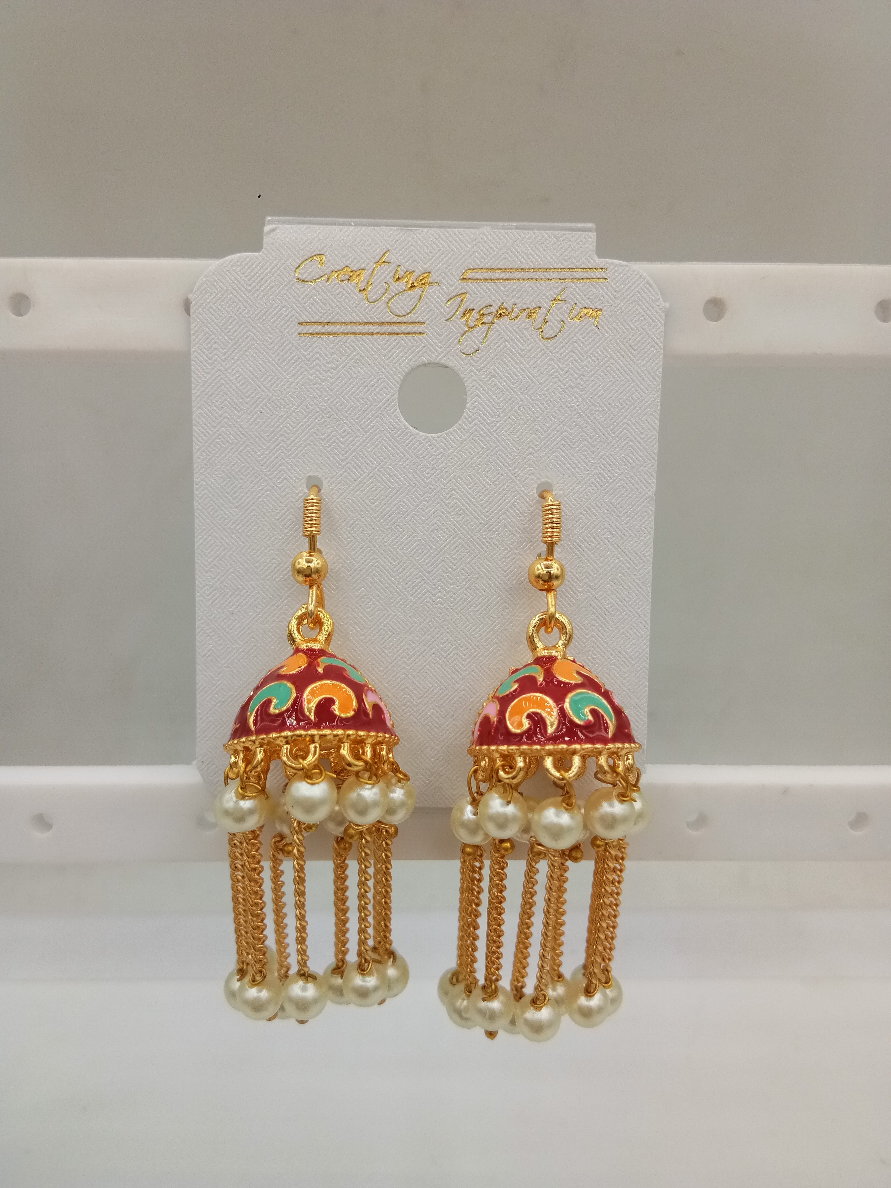 L.G AKDA MULTI MEENA CHAIN JHUMKI - 523684