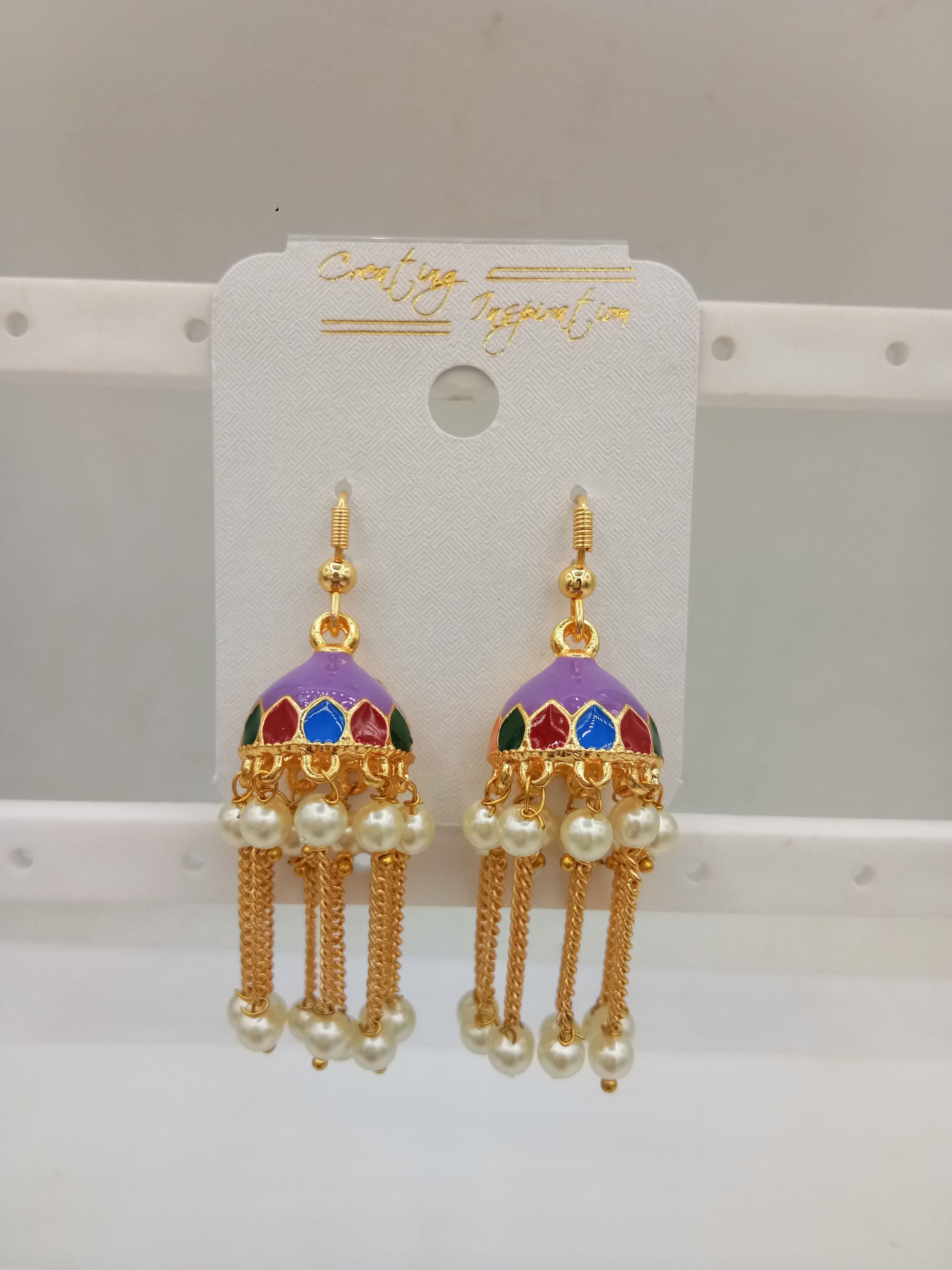 L.G AKDA MULTI MEENA CHAIN JHUMKI - 522502