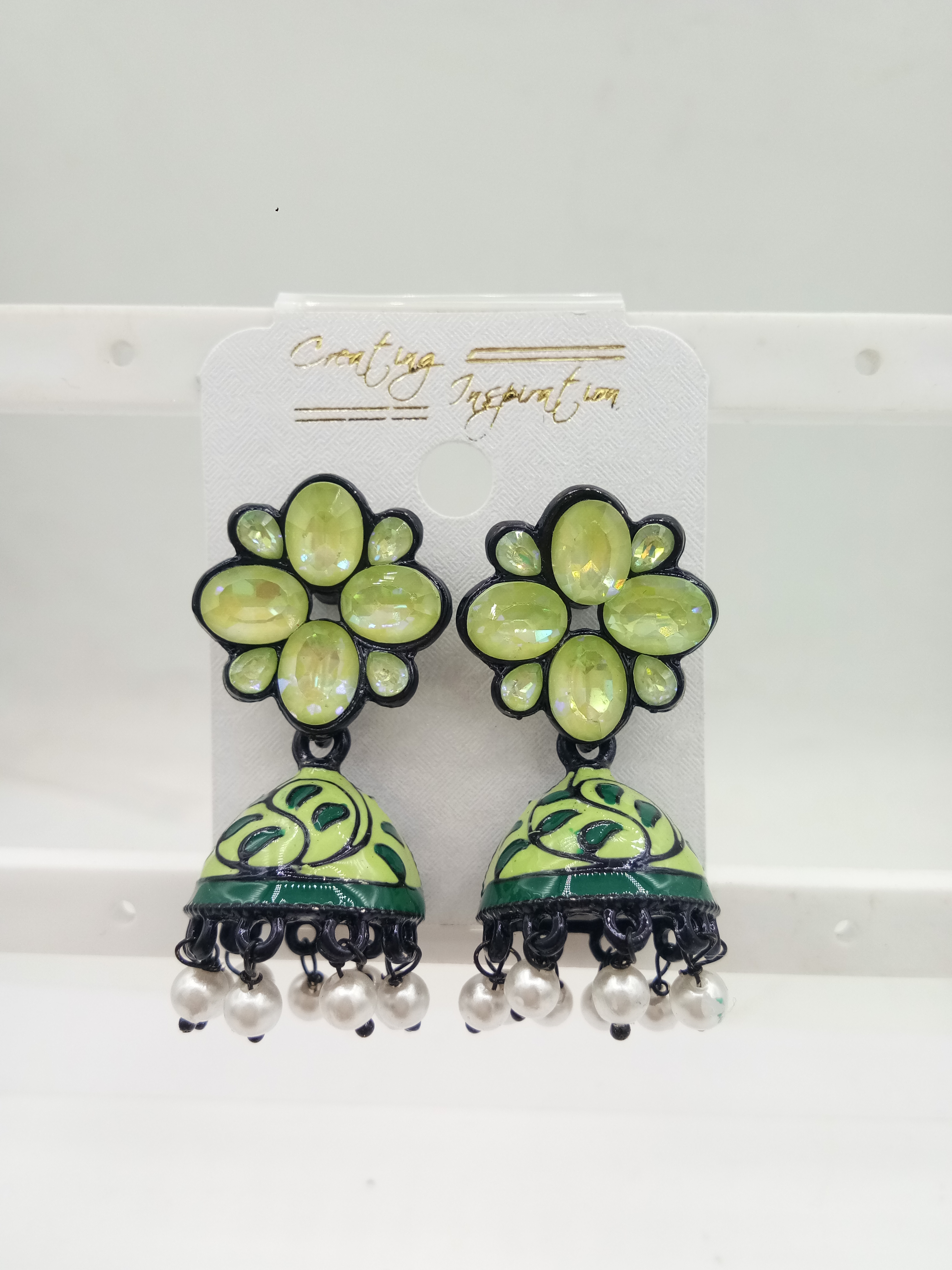 NEW BLACK CLR + CLR MEENA ASSST JHUMKI - 524134