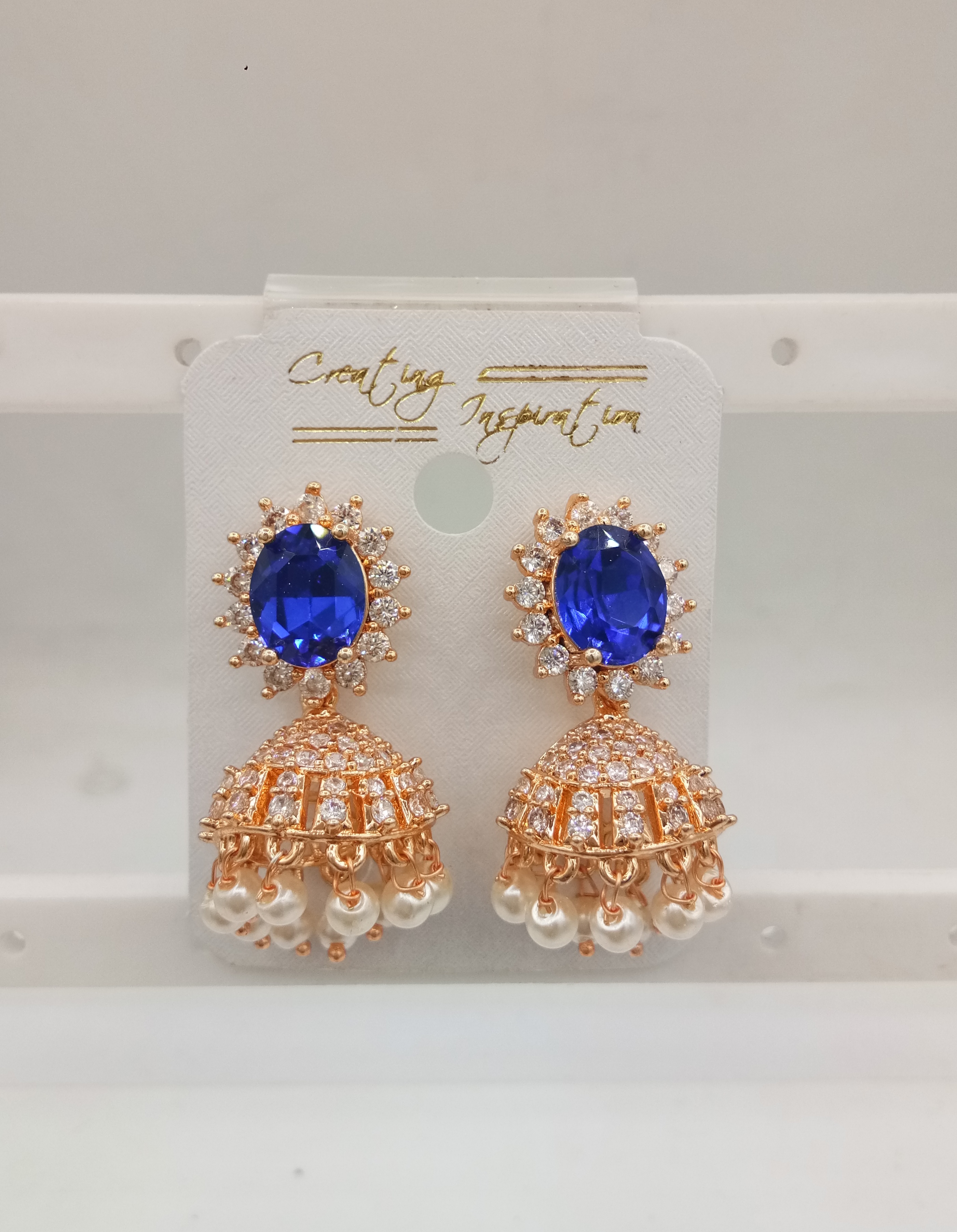 AD ROSE COLOR JHUMKI - 21317 NX