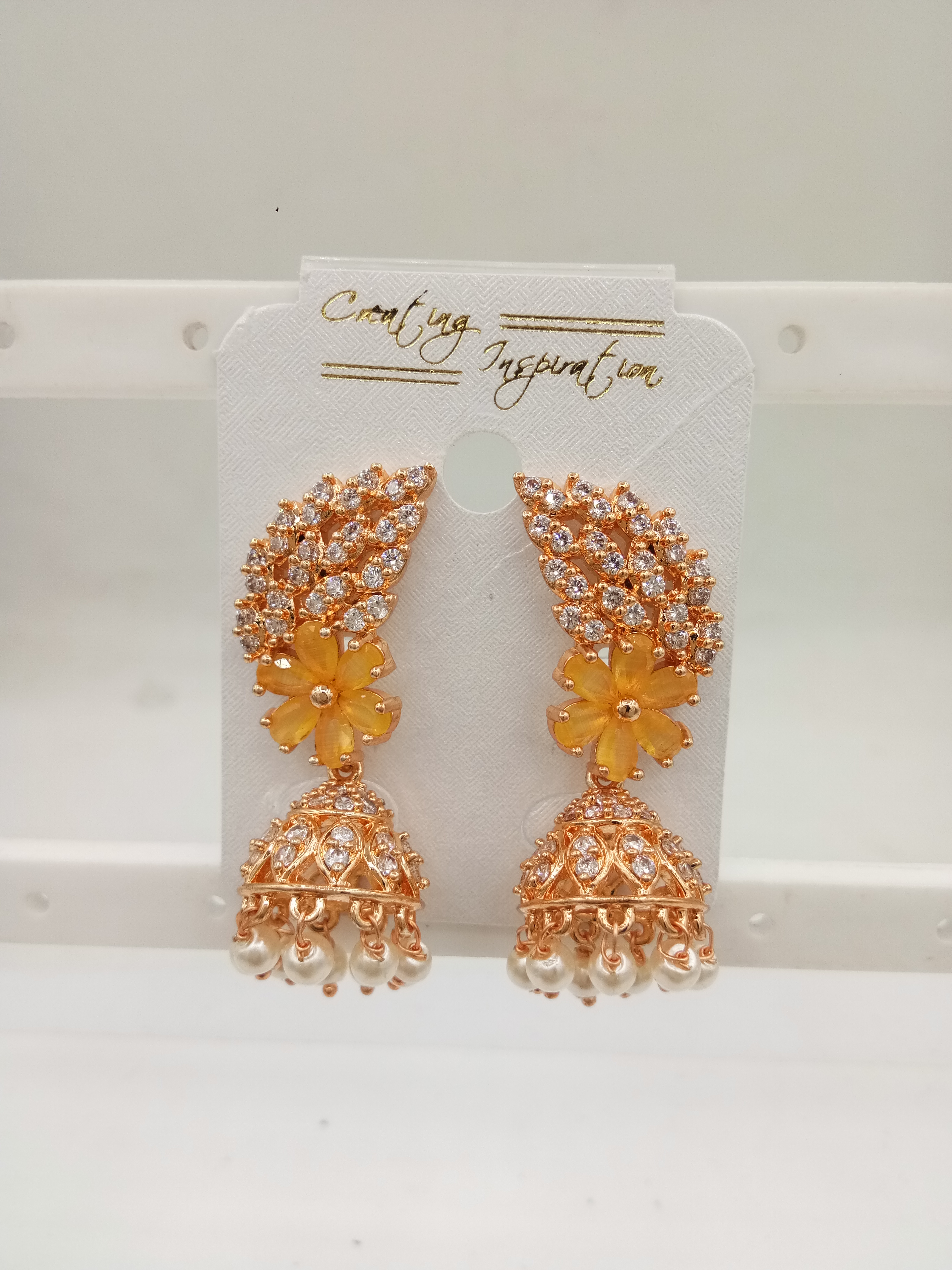 AD ROSE COLOR JHUMKI - 21315 NX