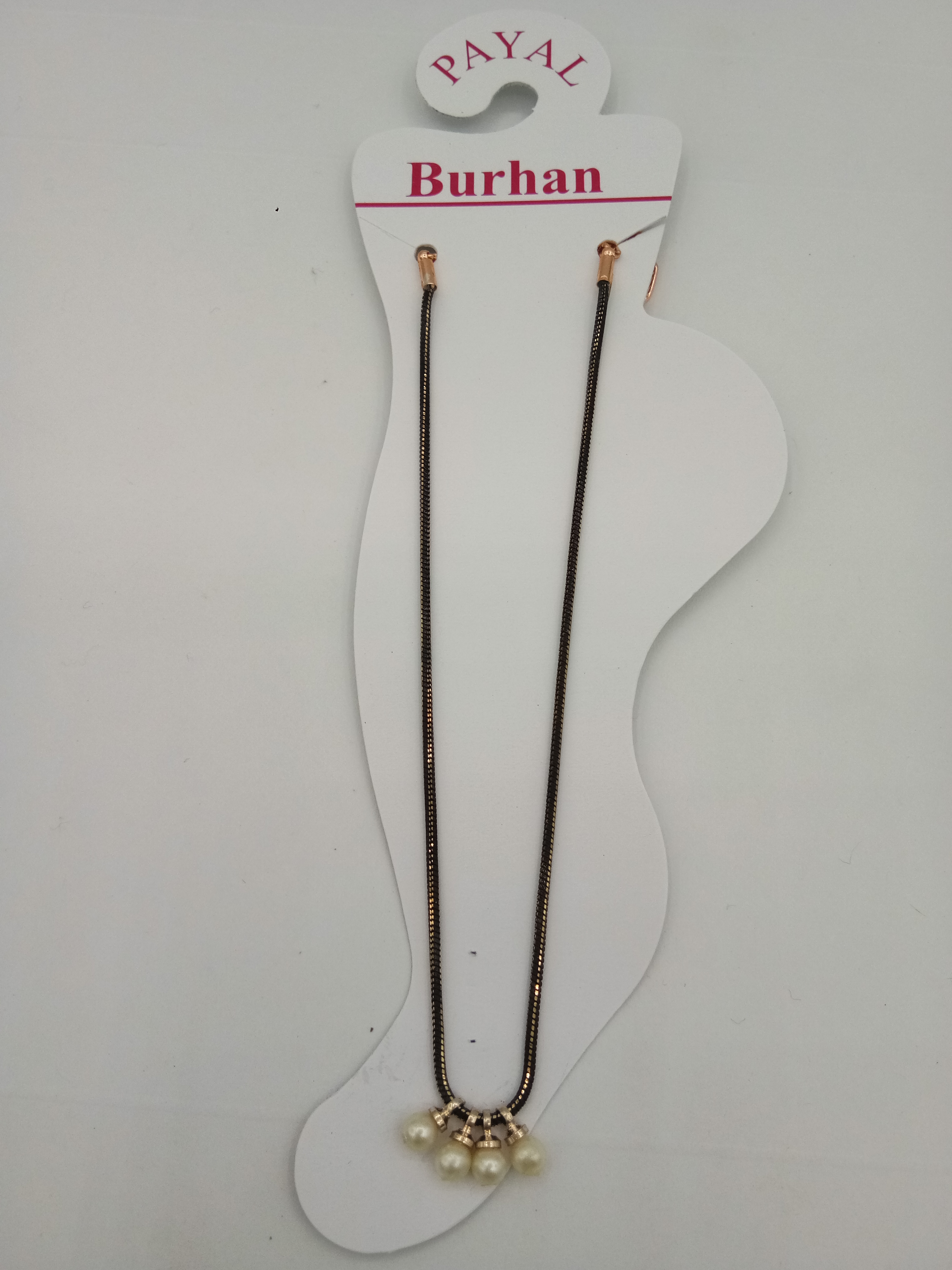 BLACK CHAIN FANCY PAYAL - 0054