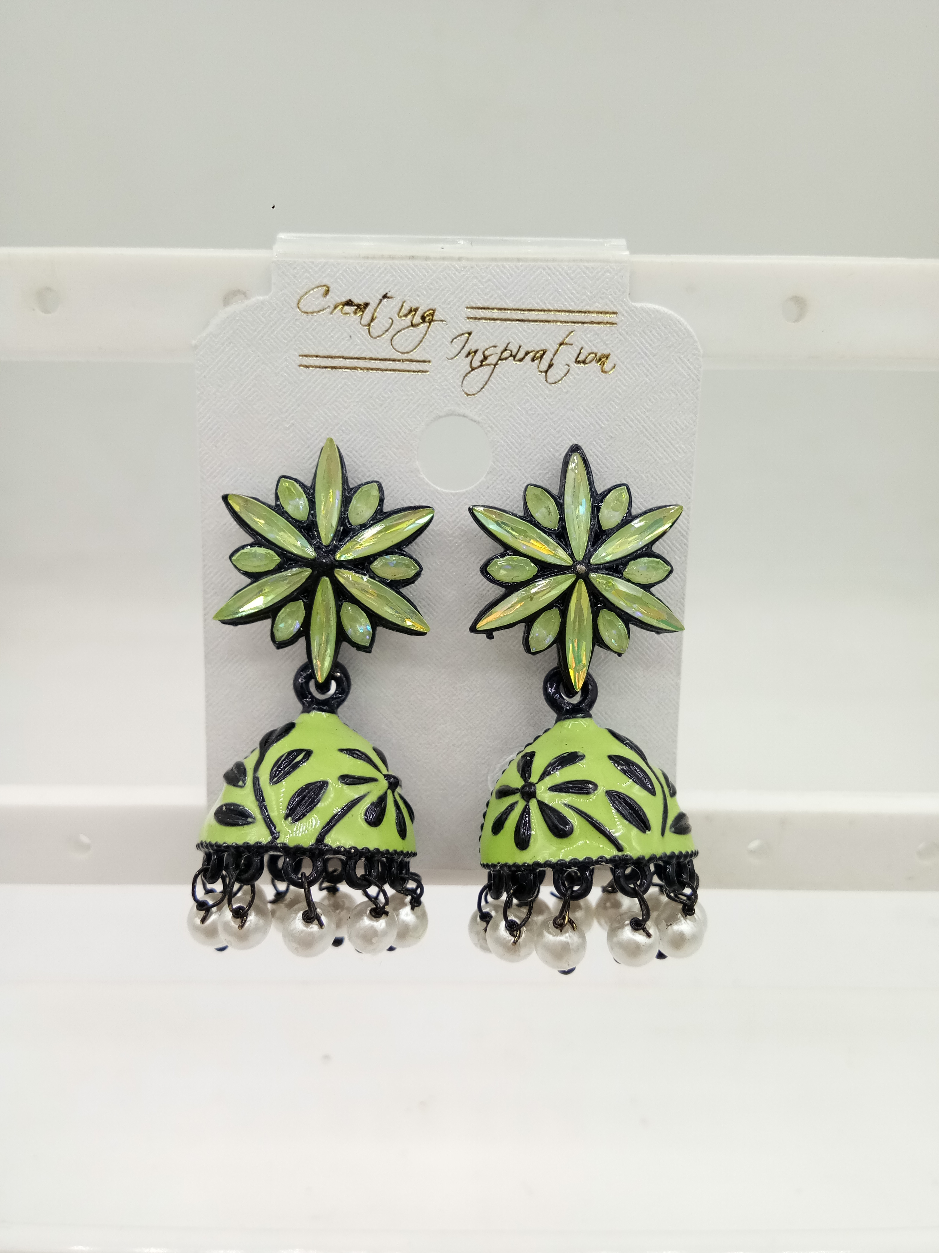 BLACK CLR MEENA ASSST JHUMKI - 524127