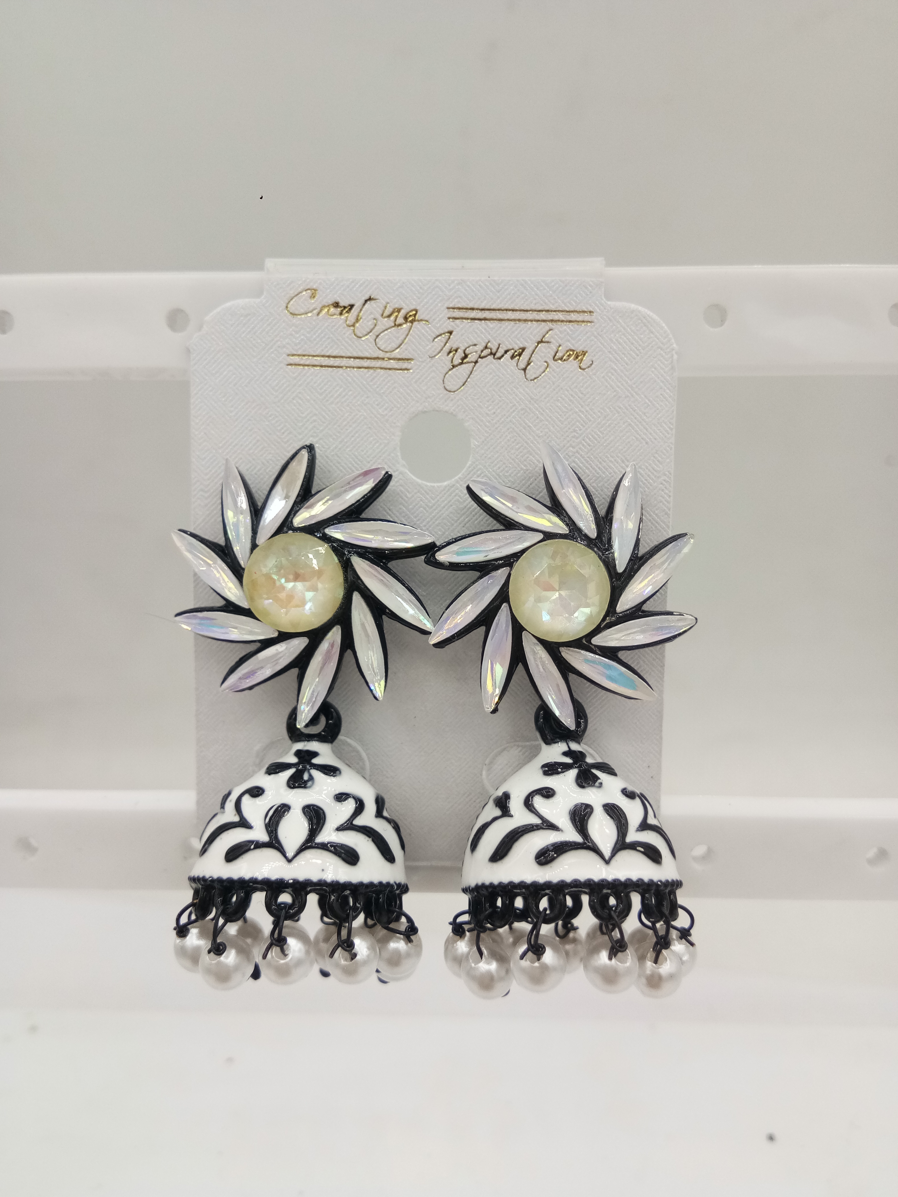 BLACK CLR MEENA ASSST JHUMKI - 524126