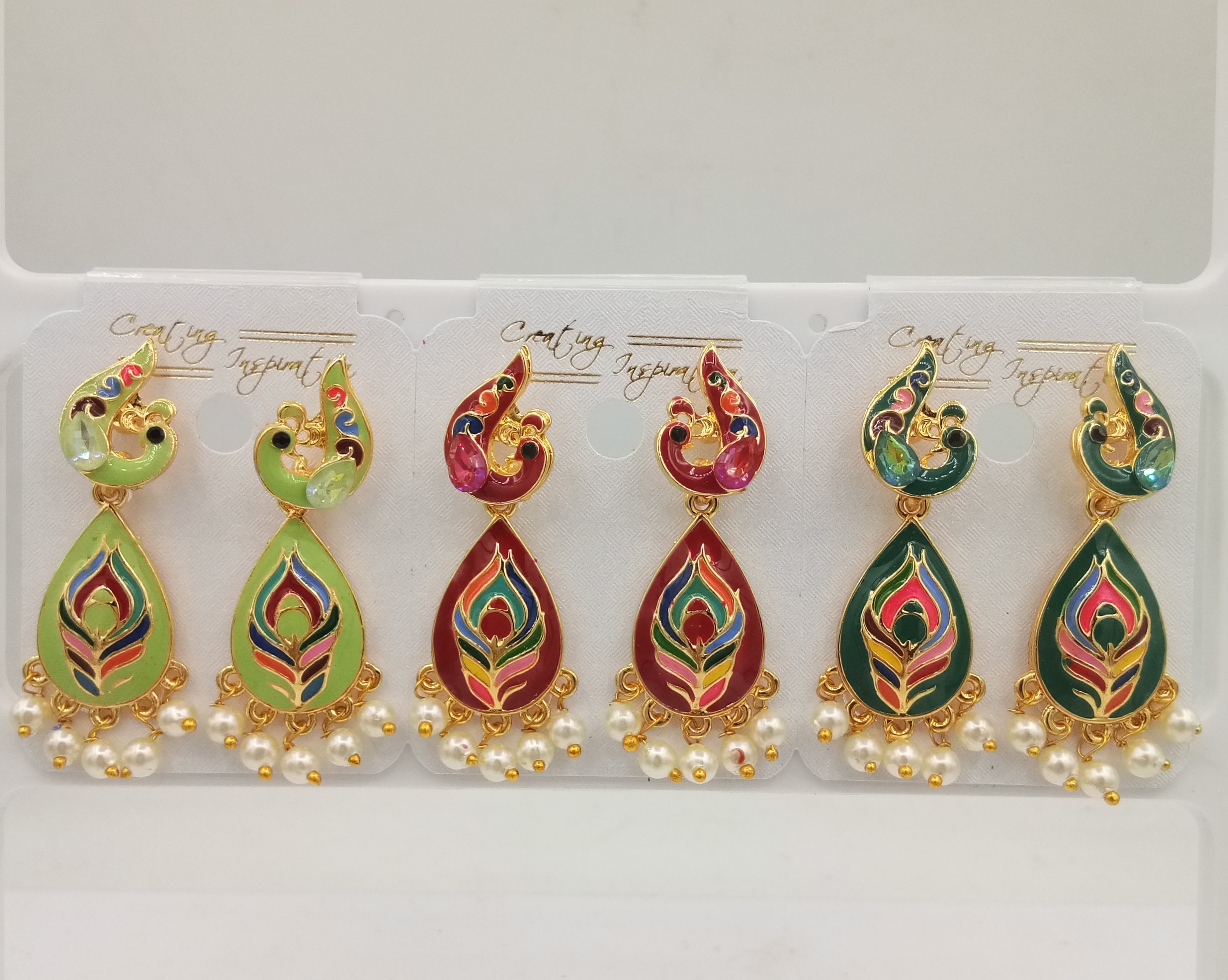 LG MULTI MEENA EARRINGS - 524151