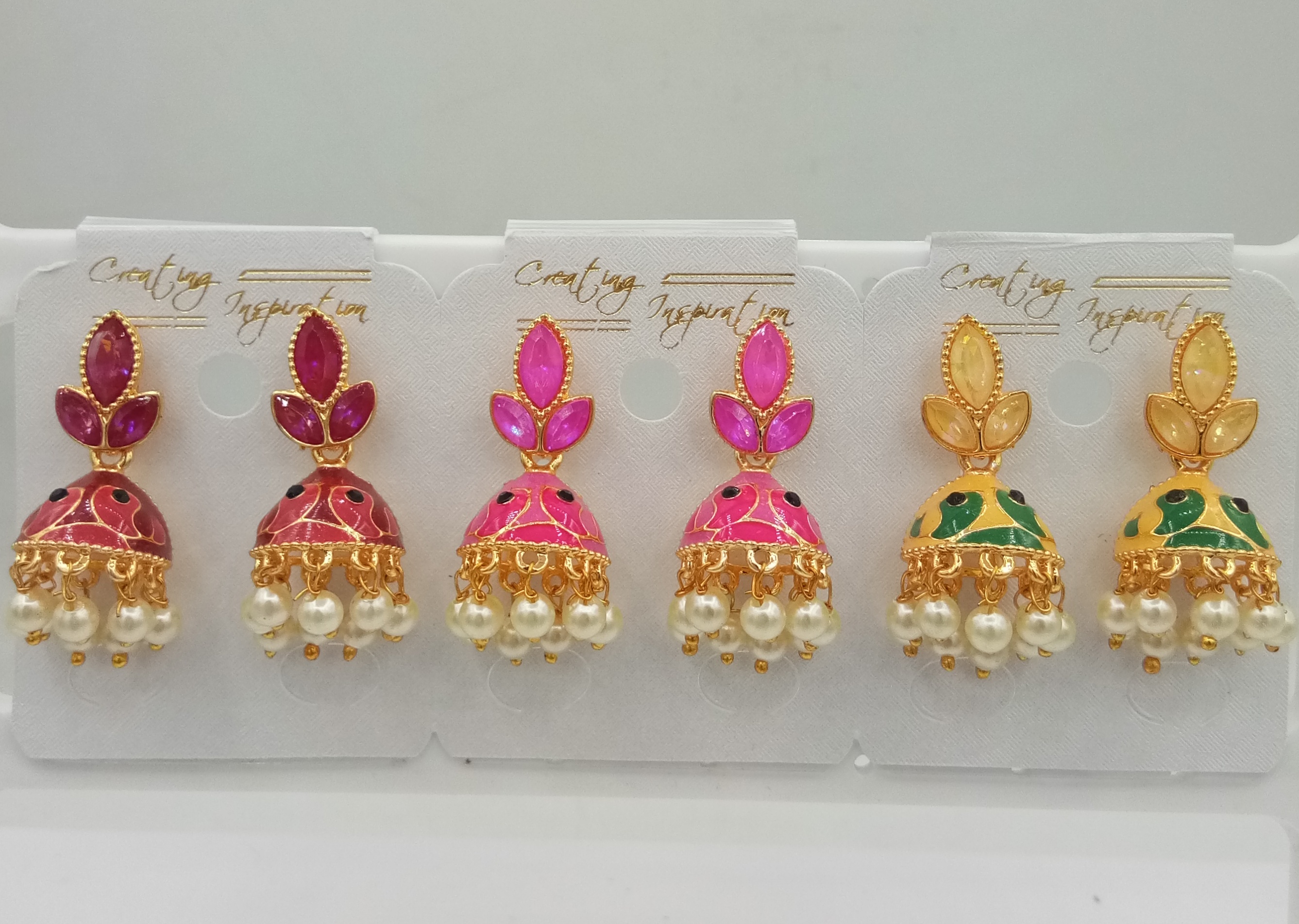 LG CLR  MEENA ASSST 3 PAIR PACKING JHUMKI - 524029