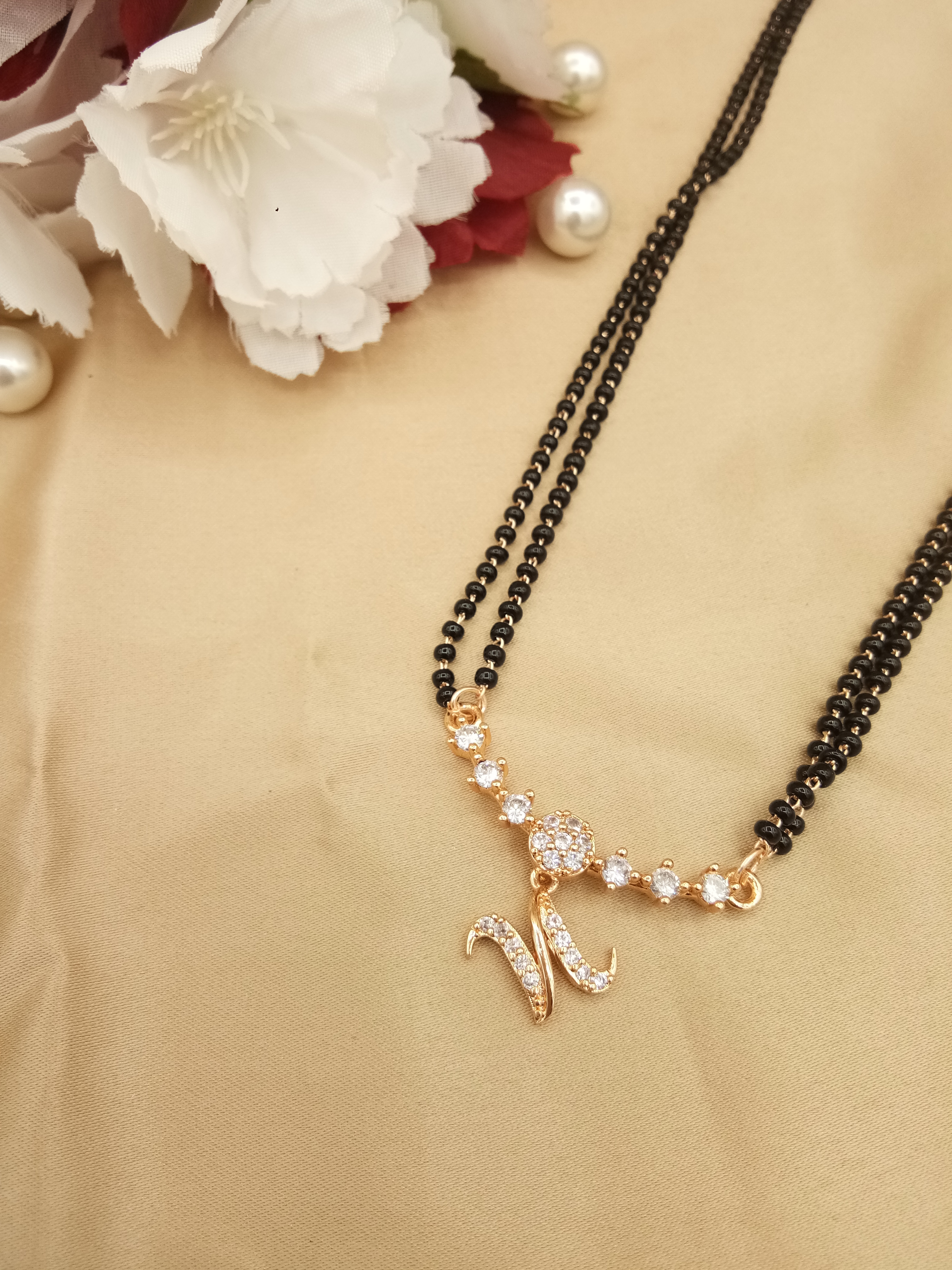 AD ROSE DOUBLE CHAIN MANGAL SUTRA - 07240 NX