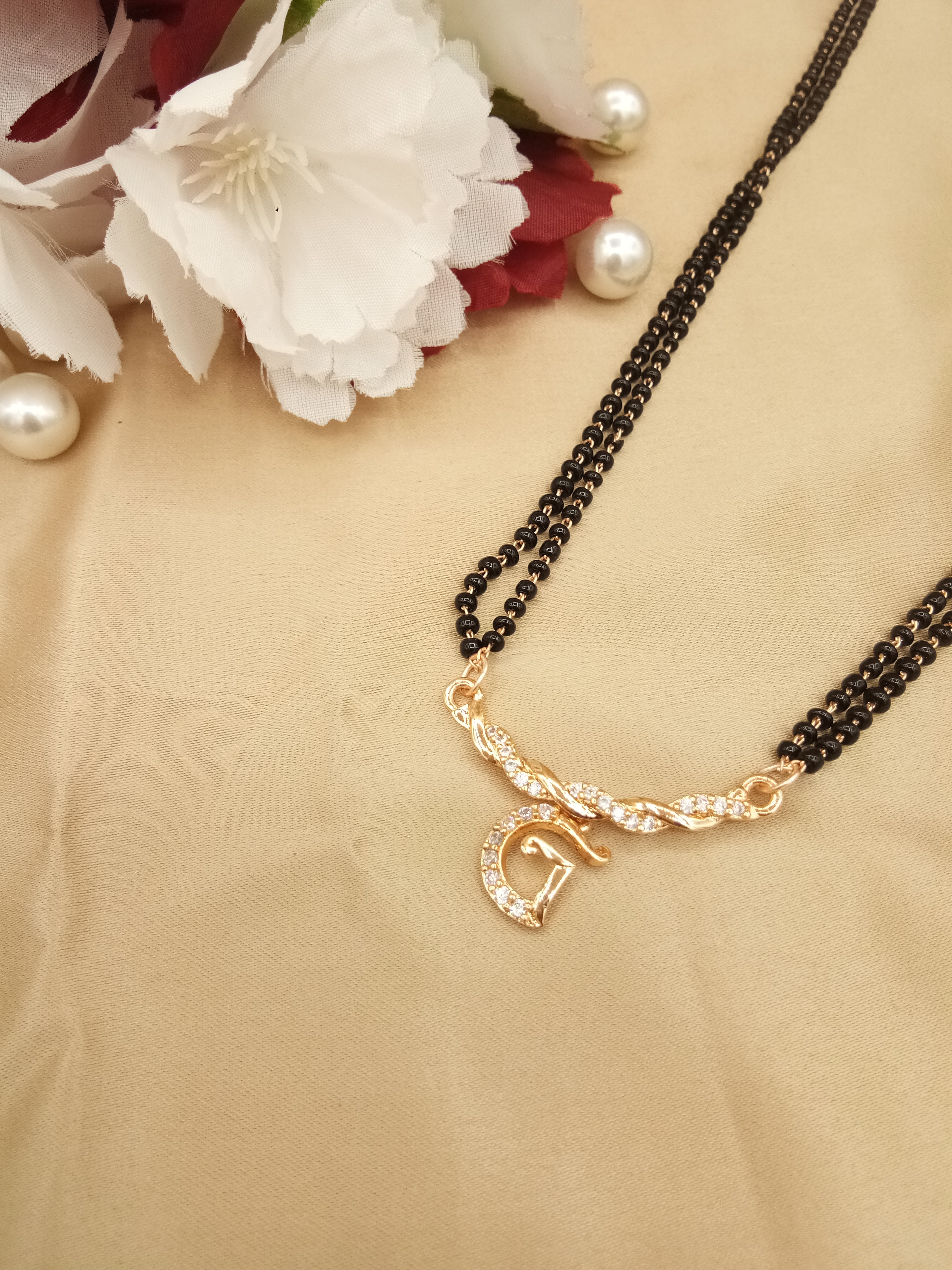 AD ROSE DOUBLE CHAIN MANGAL SUTRA - 07248 NX