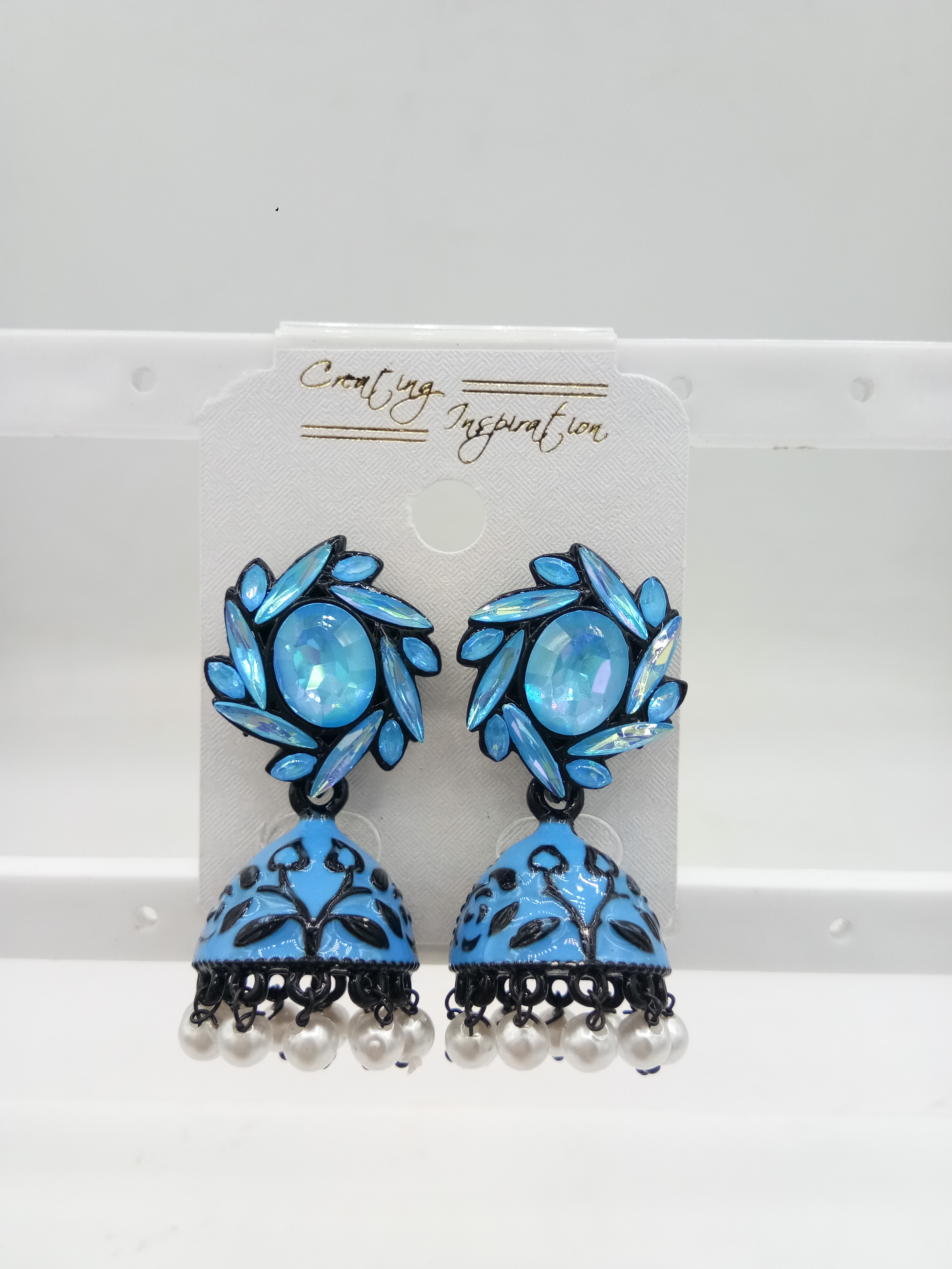 BLACK CLR MEENA ASSST JHUMKI - 524130