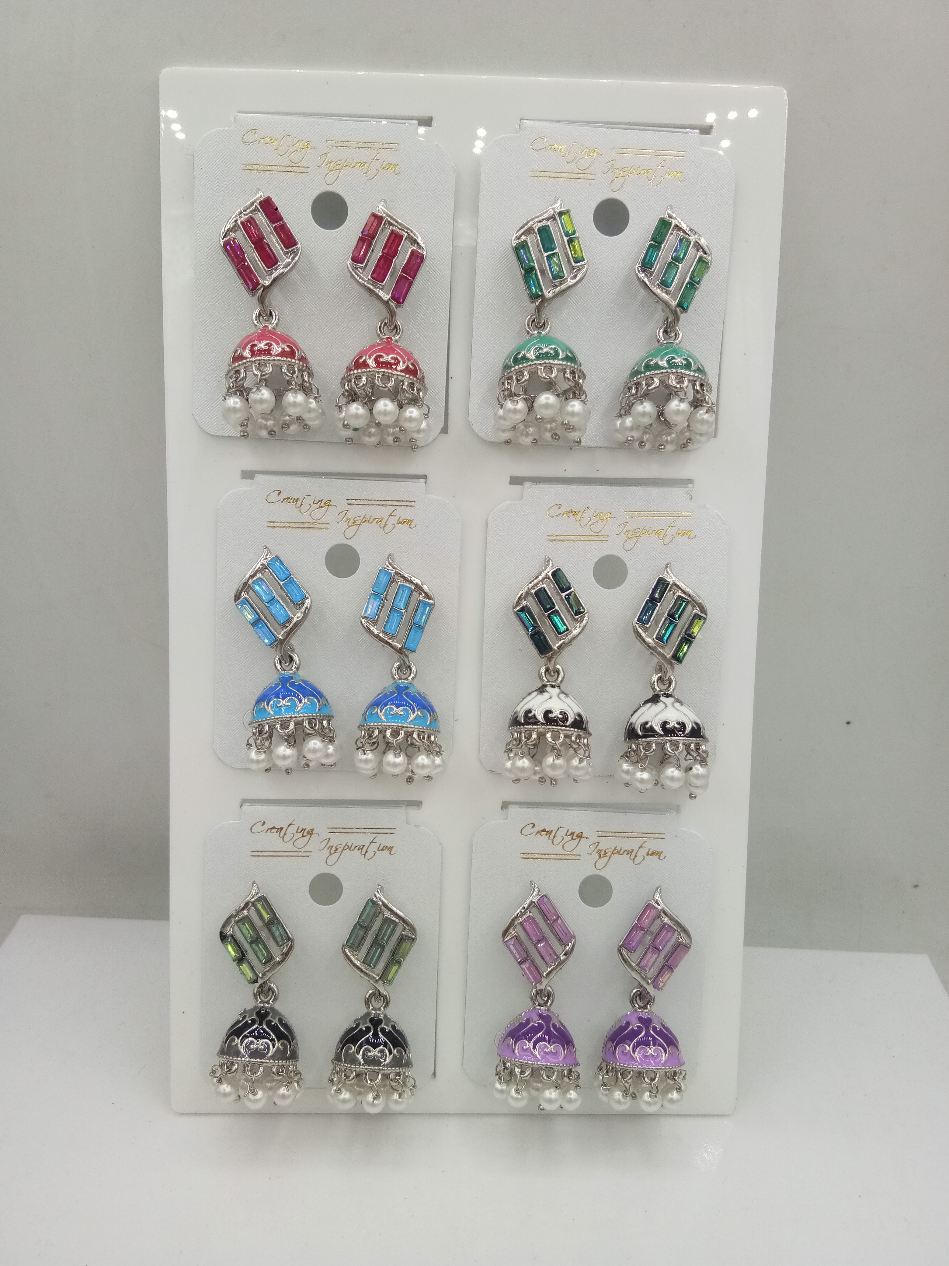 RODIUM CMN 6 JODI TRAY JHUMKI  - 522404