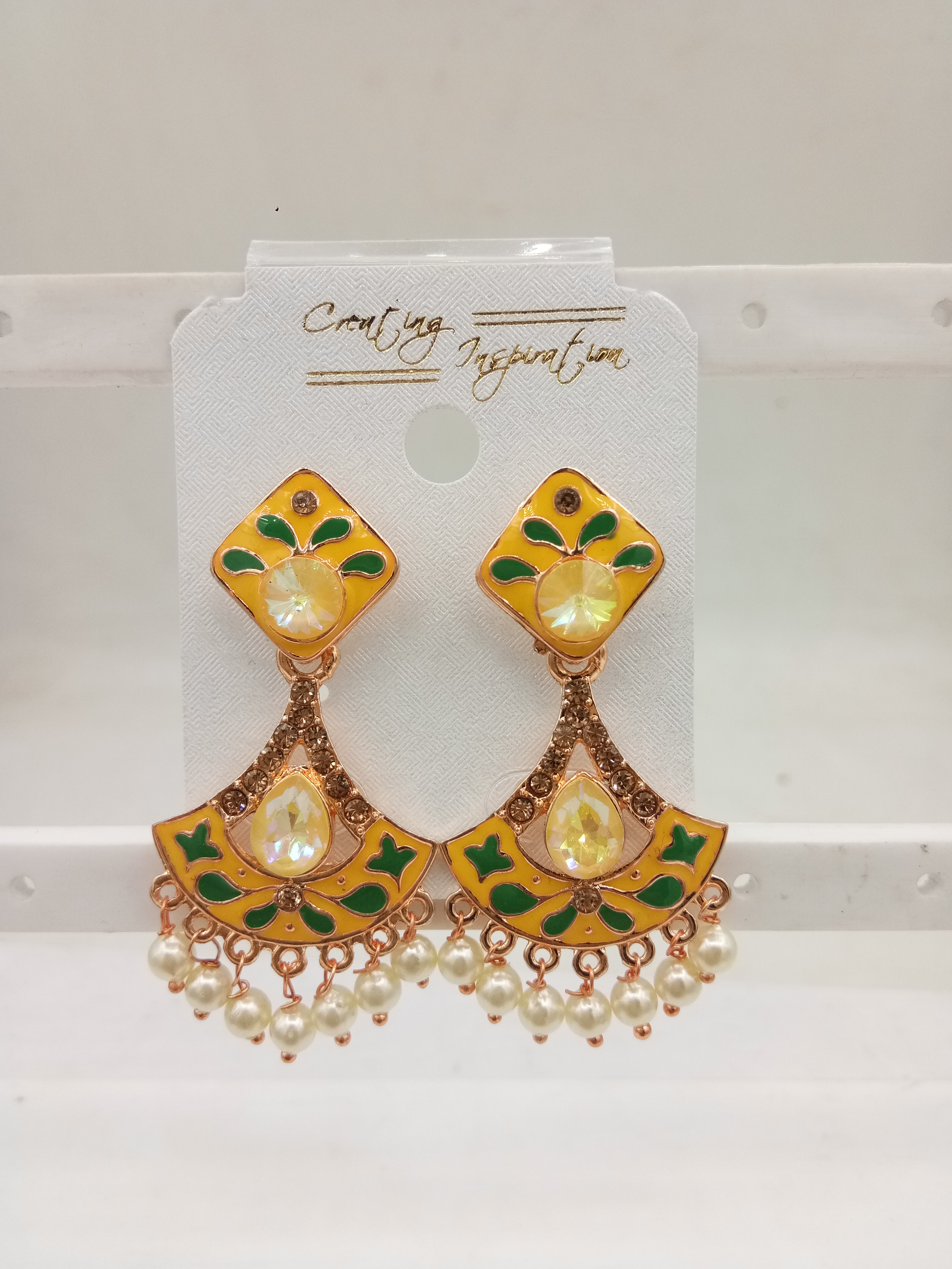 S RS ASVI  DBL CLR EARRING 52944