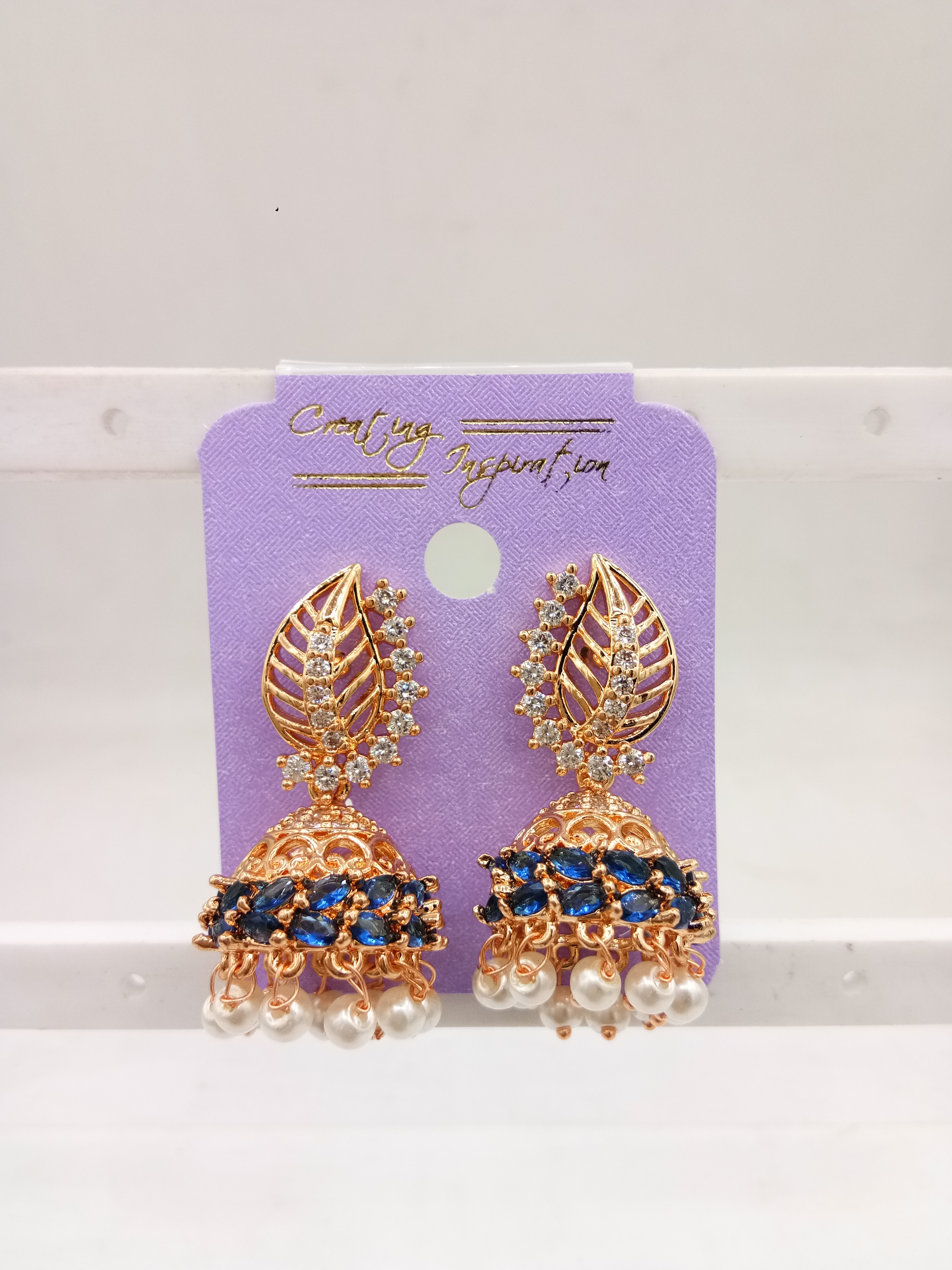 AD ROSE CLR JHUMKI - 21254 NX