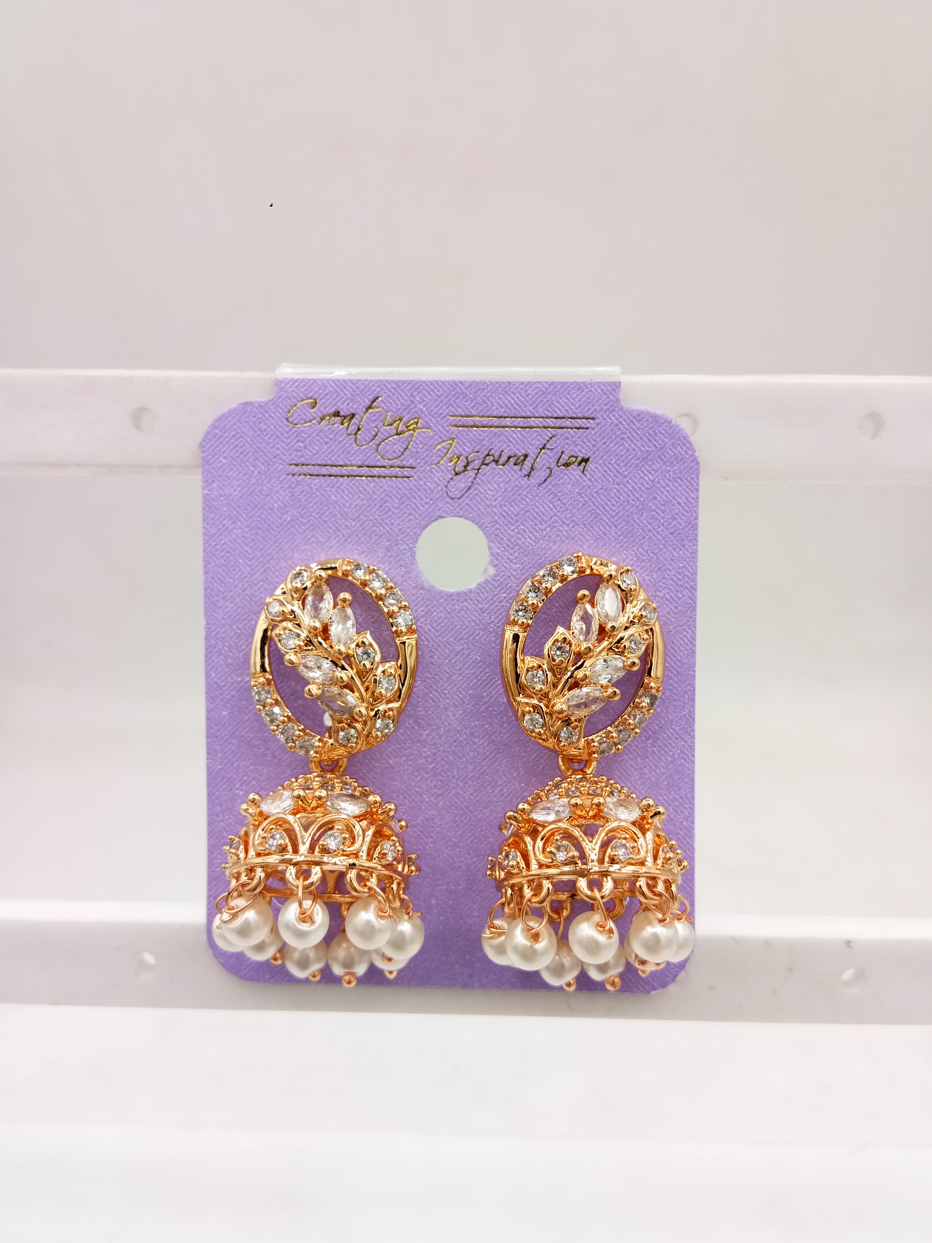 AD ROSE WT JHUMKI - 21249 NX