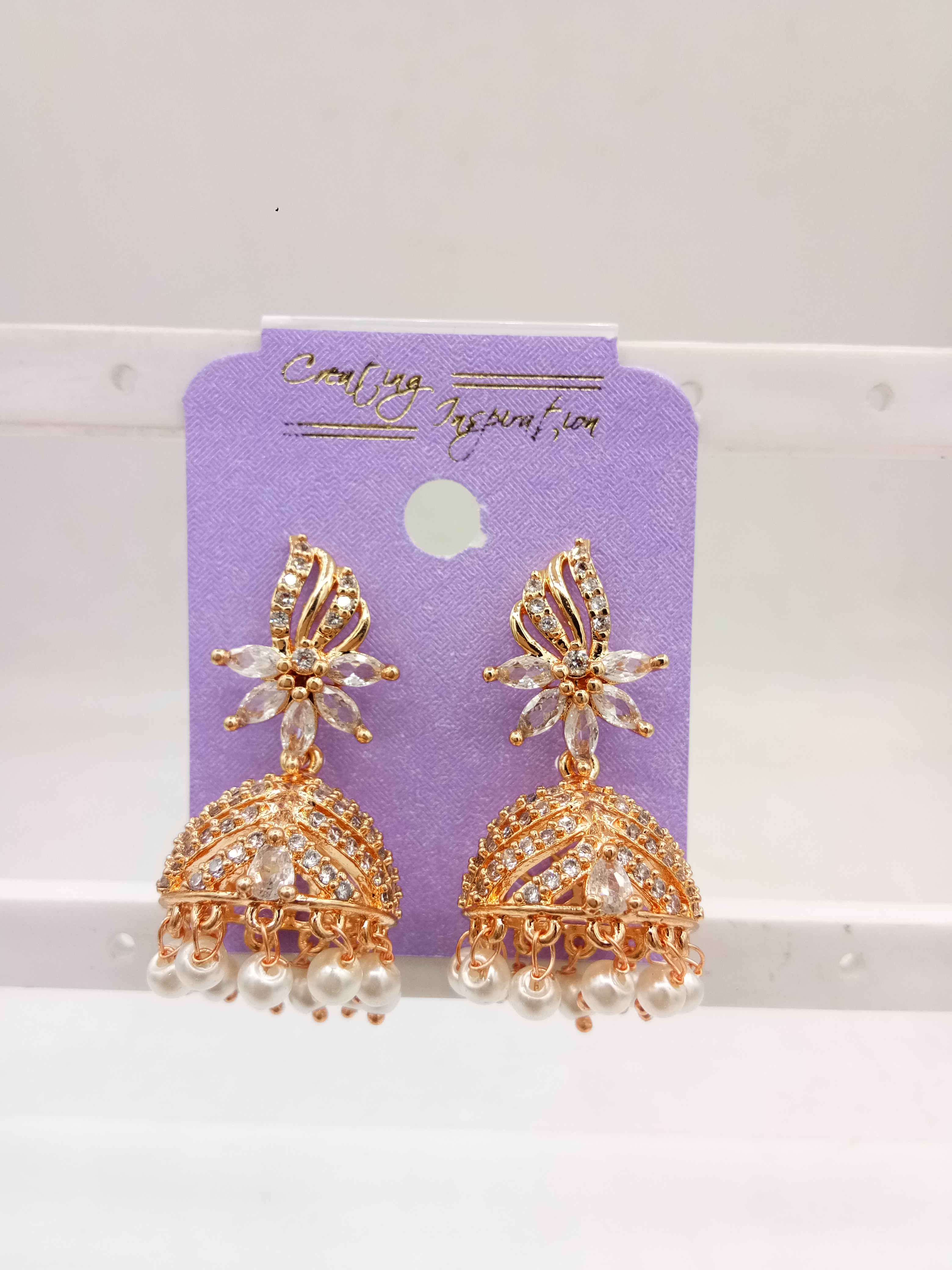 AD ROSE WT JHUMKI - 21251 NX