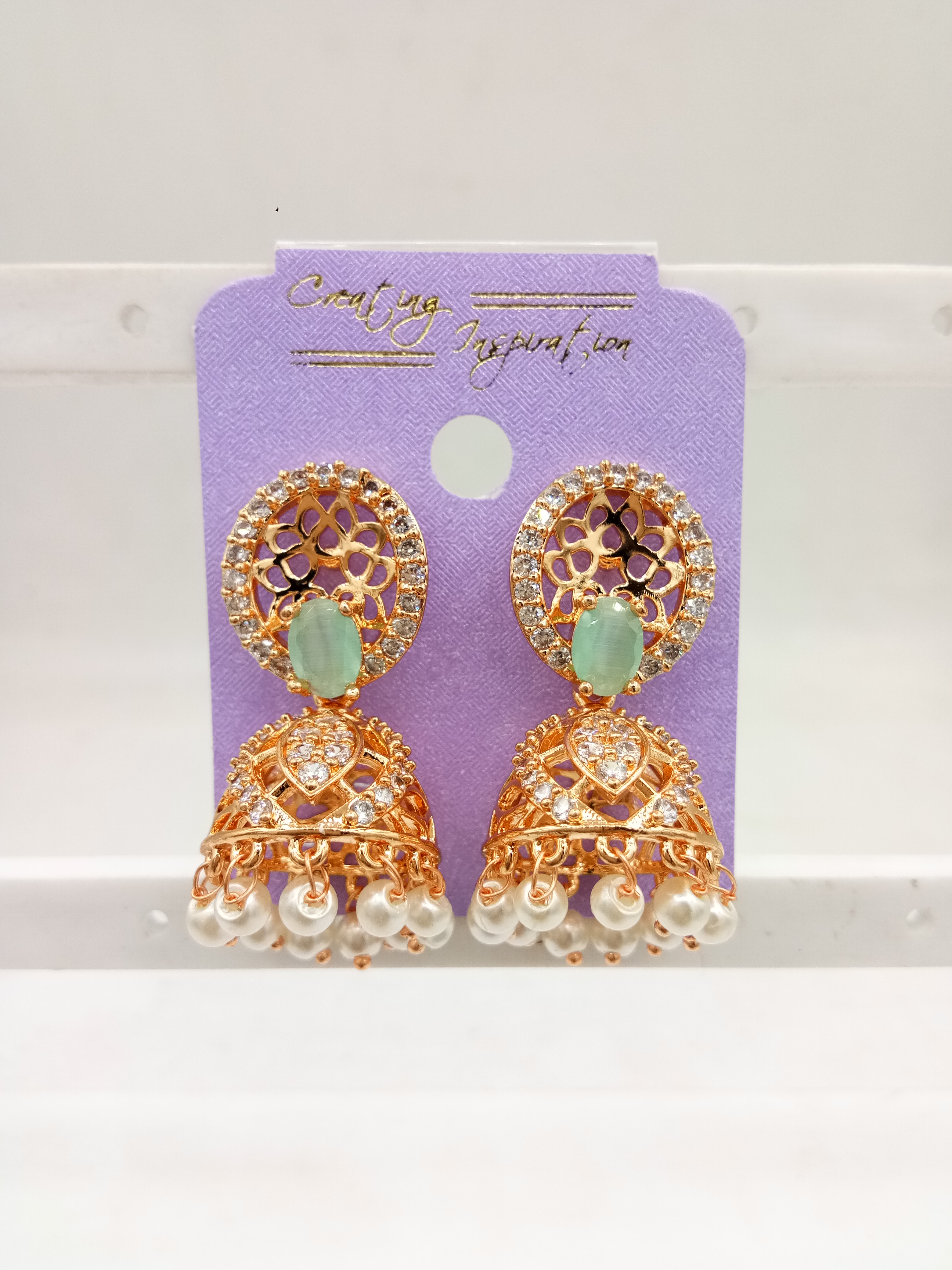 AD ROSE CLR JHUMKI - 21253 NX