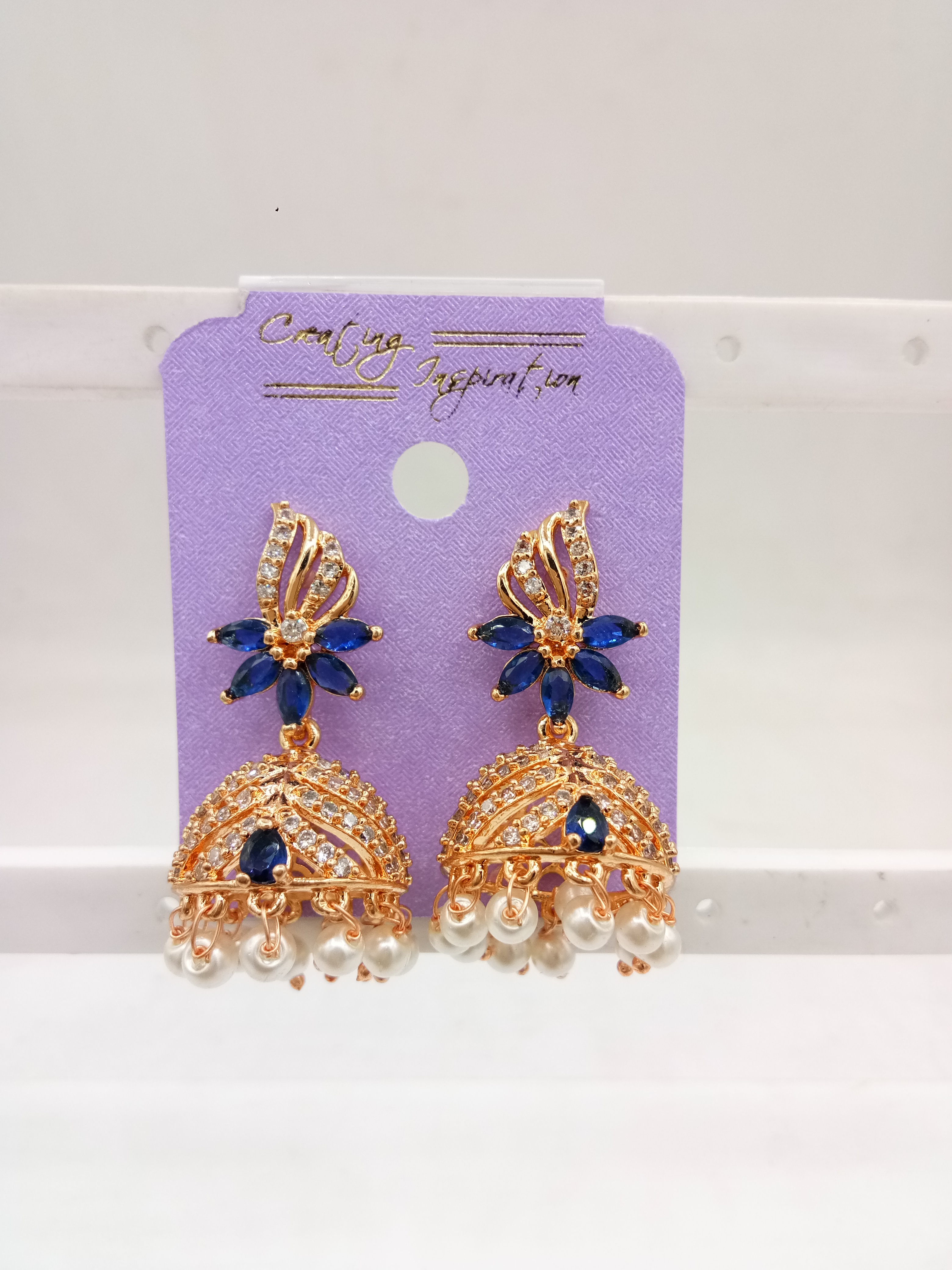 AD ROSE CLR JHUMKI - 21251 NX