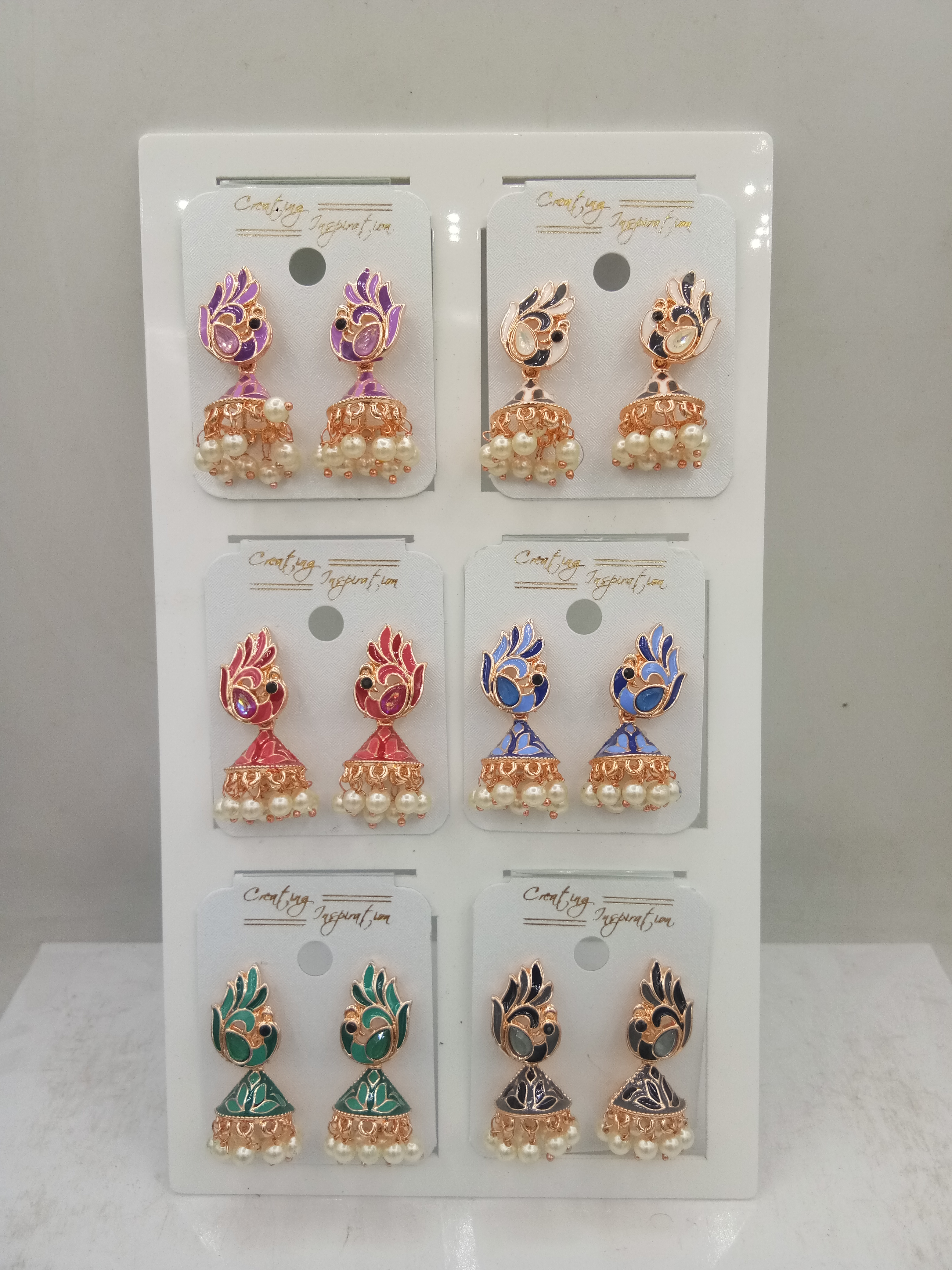 ROSE CMN 6 JODI TRAY JHUMKI - 523631