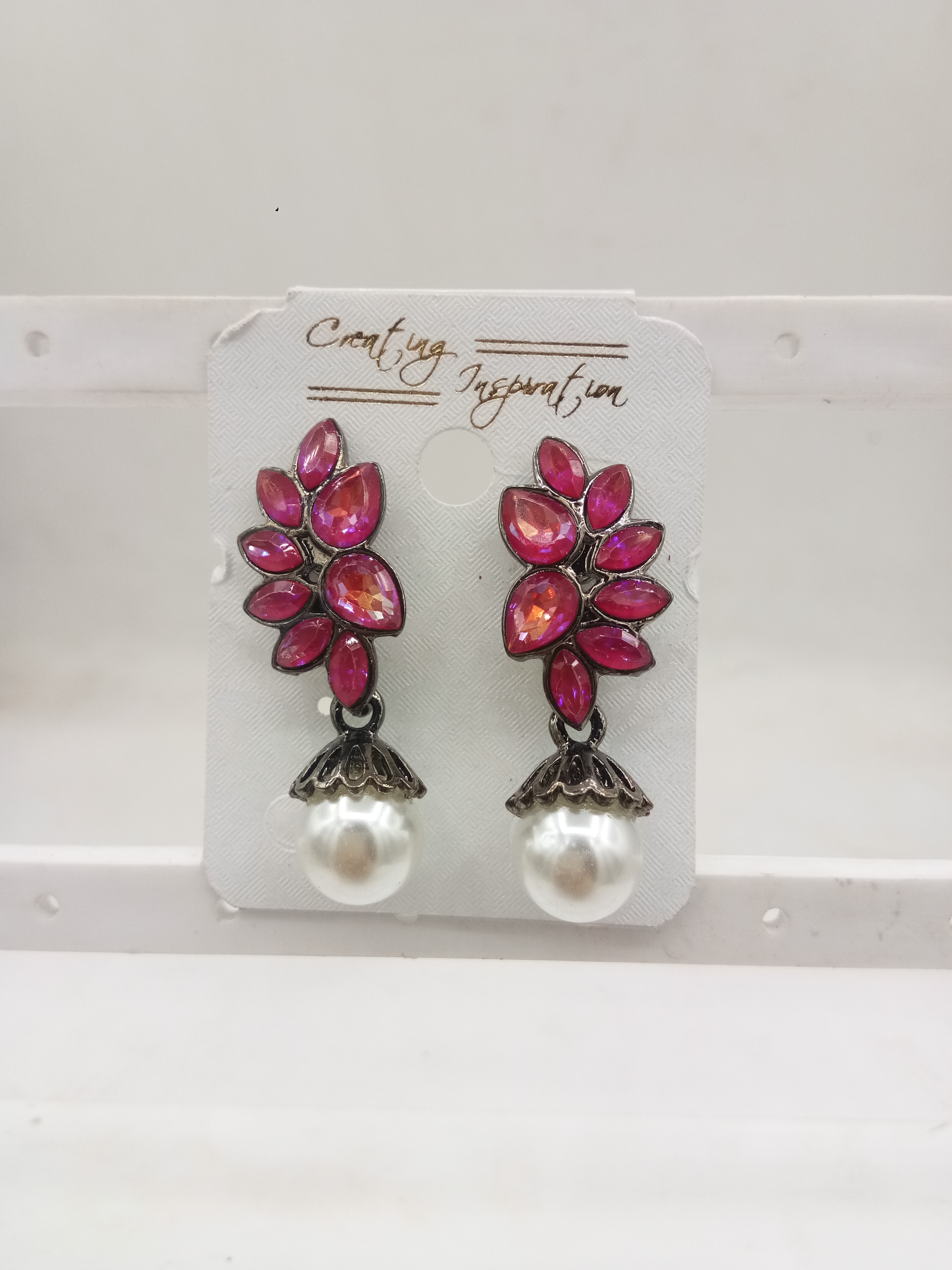 GUNMETAL PLATING  ASSST + WT MOTI TOPS - 1111494