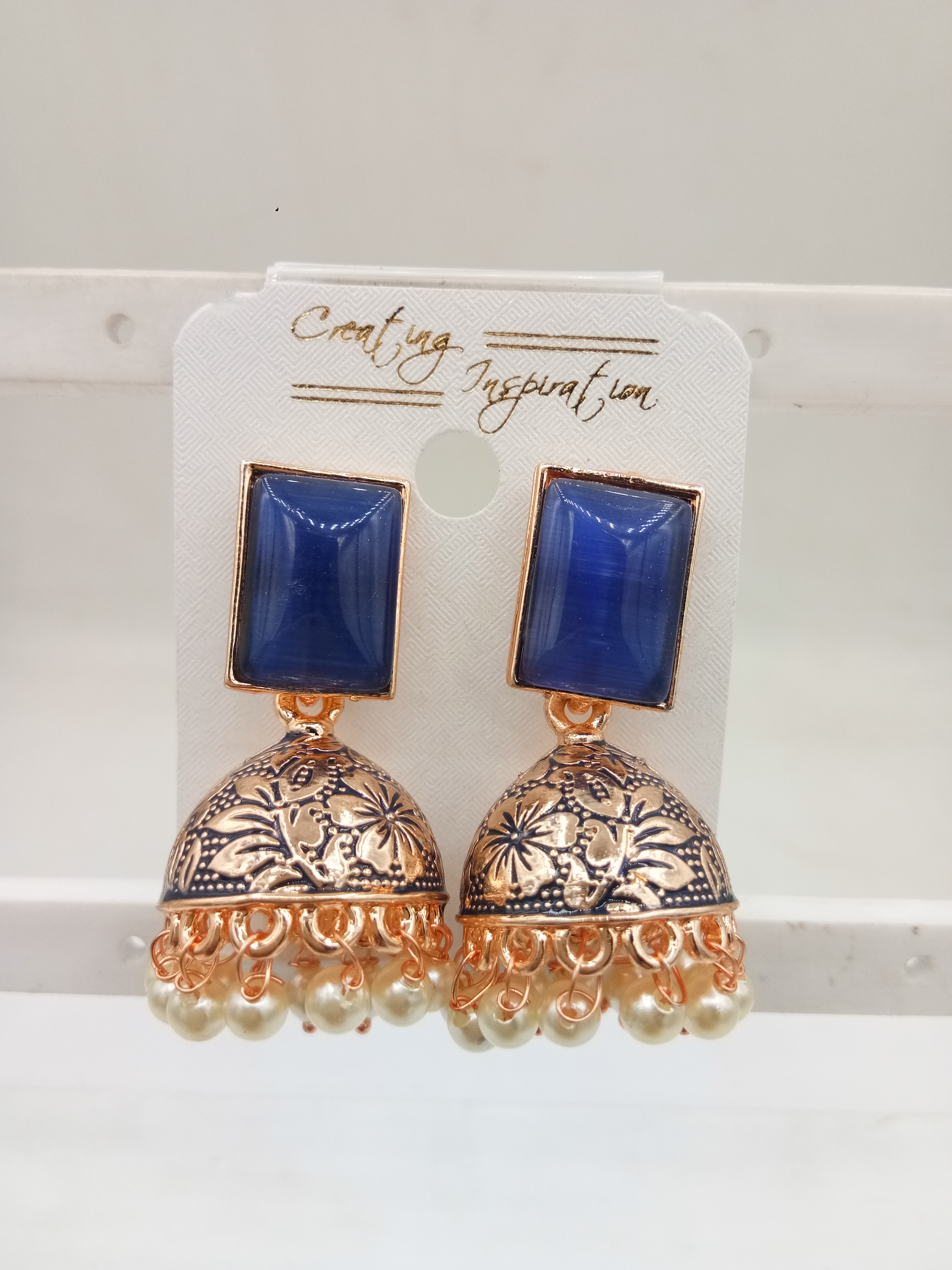 ROSE COLOR MEENA + COLOR MONALISA JHUMKI - 524420