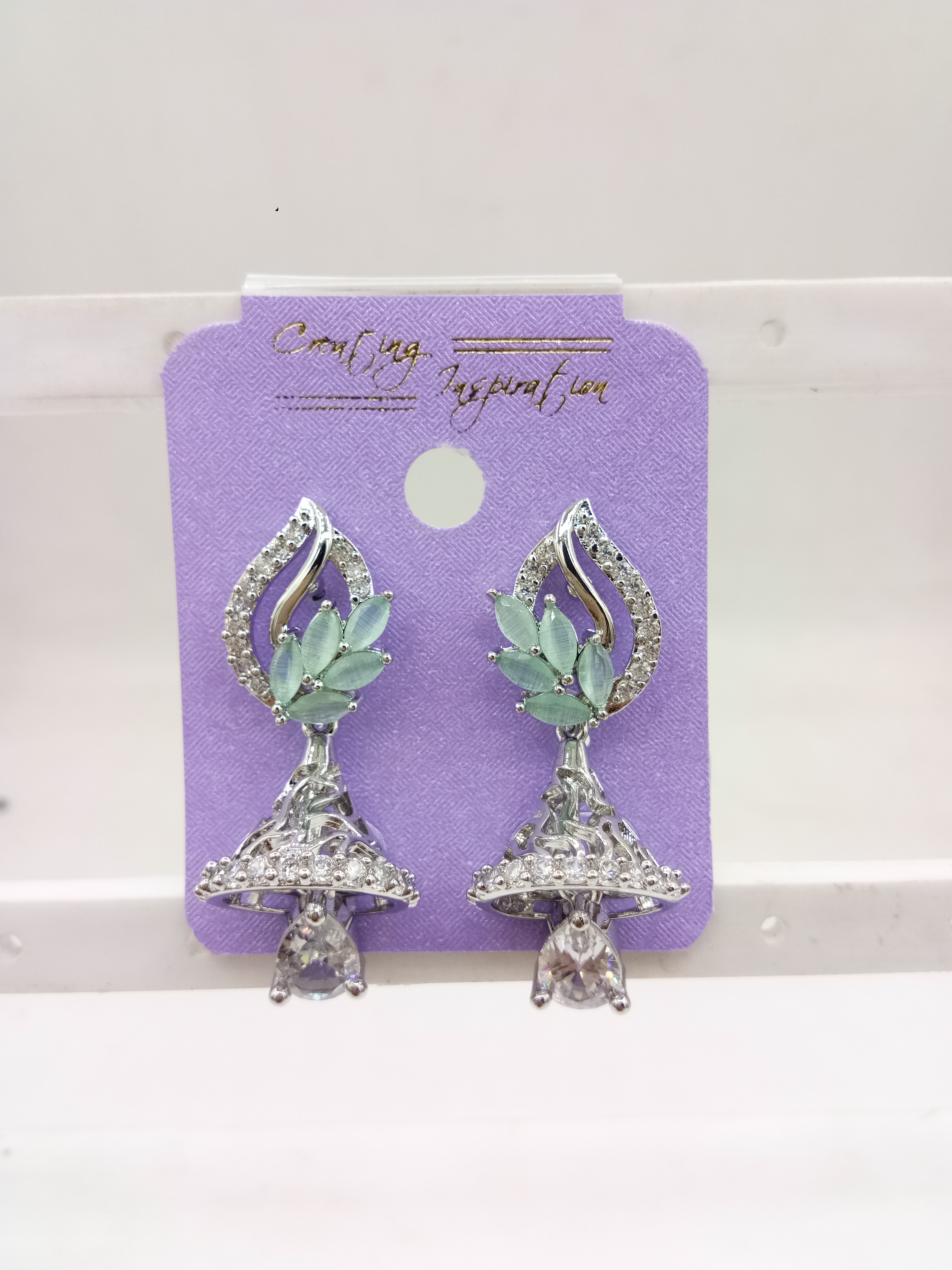 AD RODIUM COLOR JHUMKI - 21139 NX