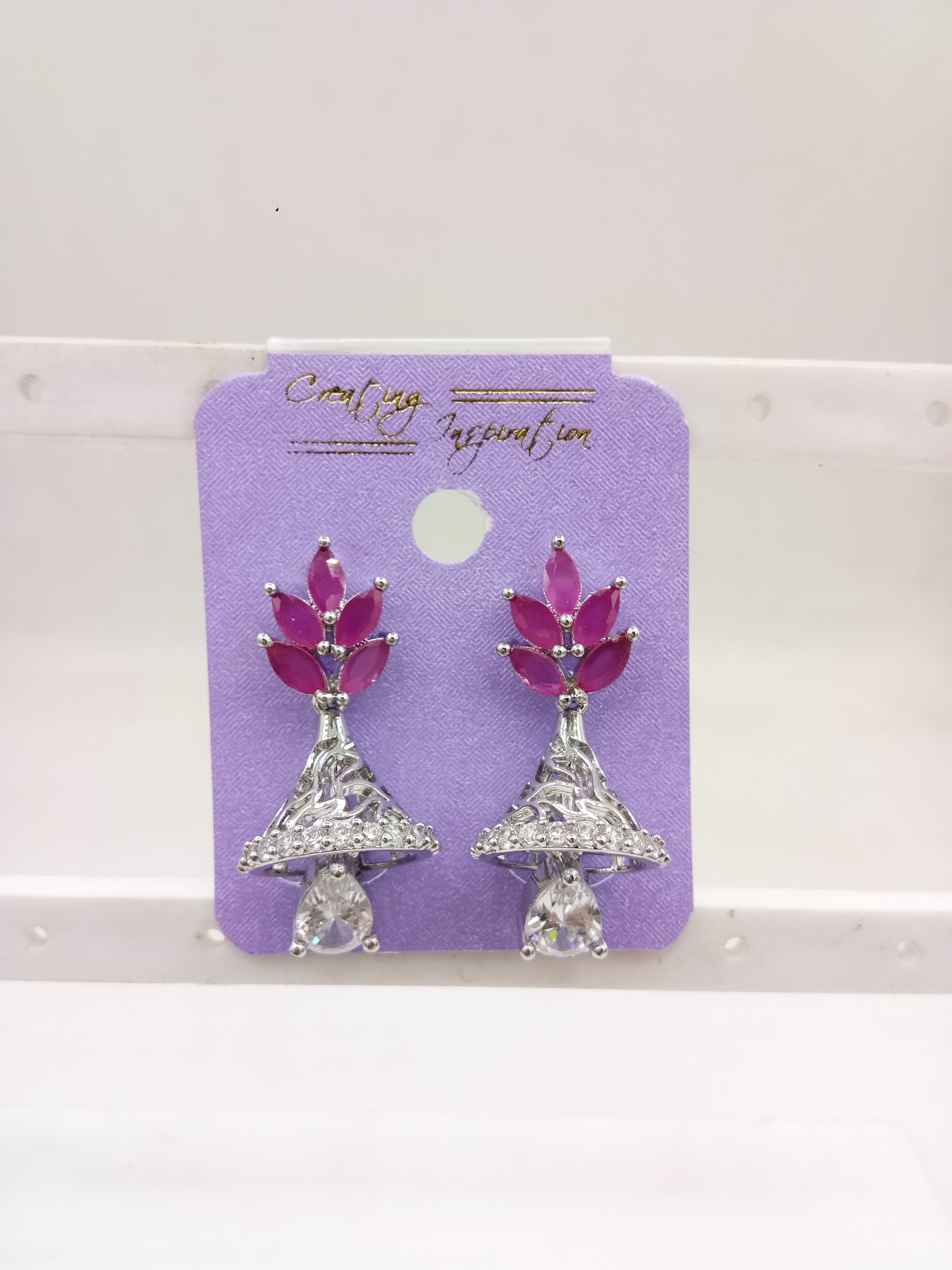 AD RODIUM COLOR JHUMKI - 21110 NX