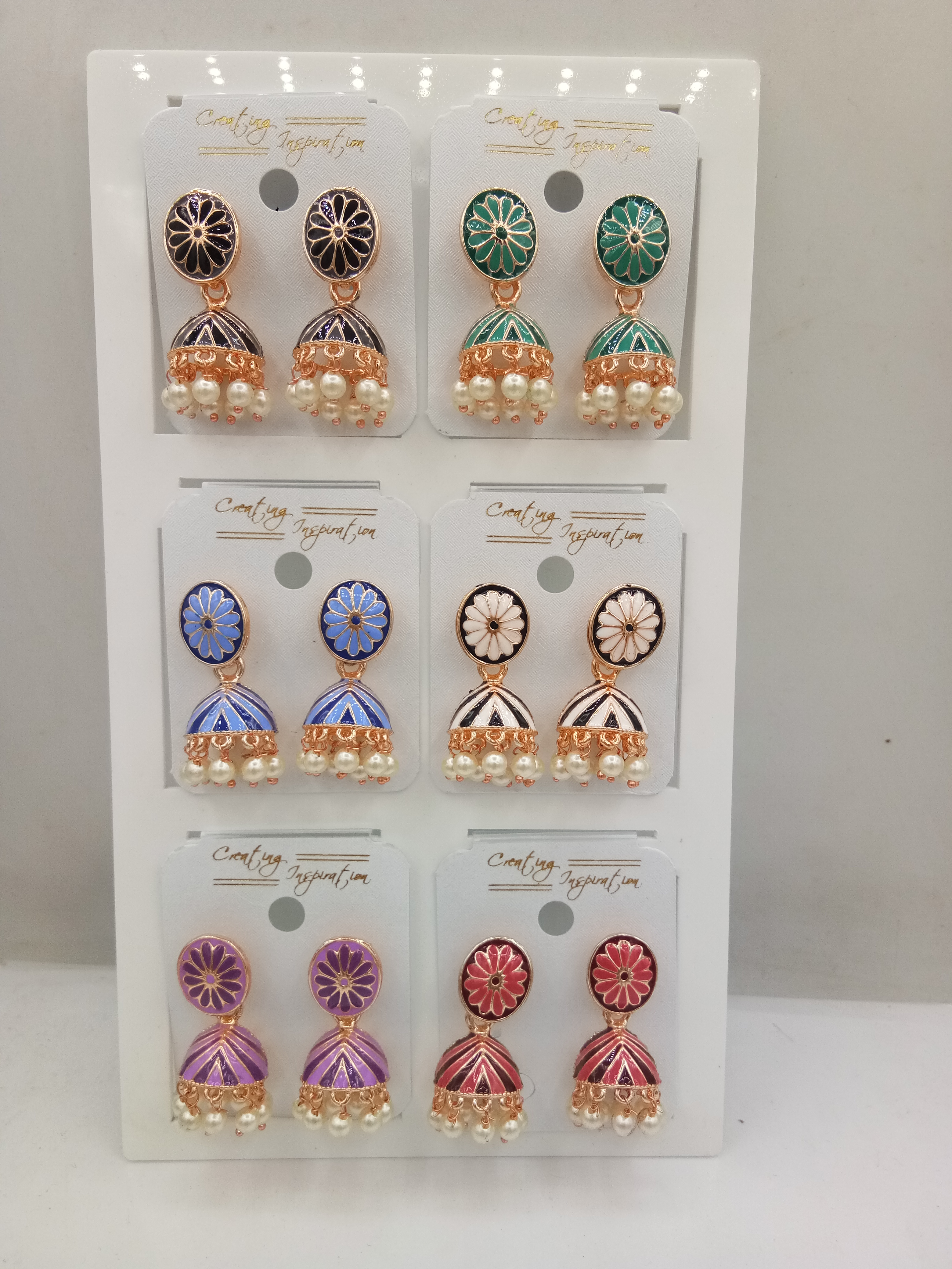 ROSE CMN 6 JODI TRAY JHUMKI - 523676