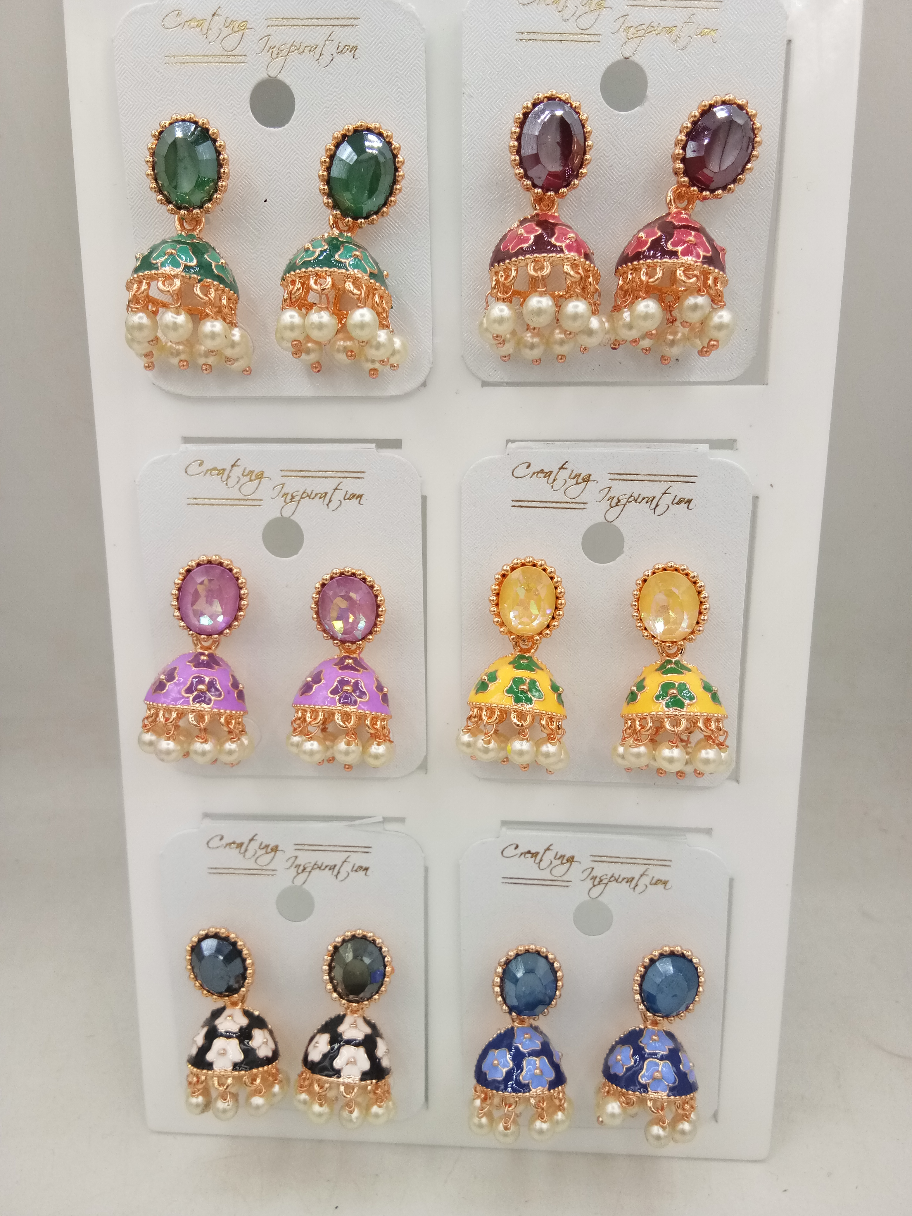 ROSE CMN 6 JODI TRAY JHUMKI - 524664