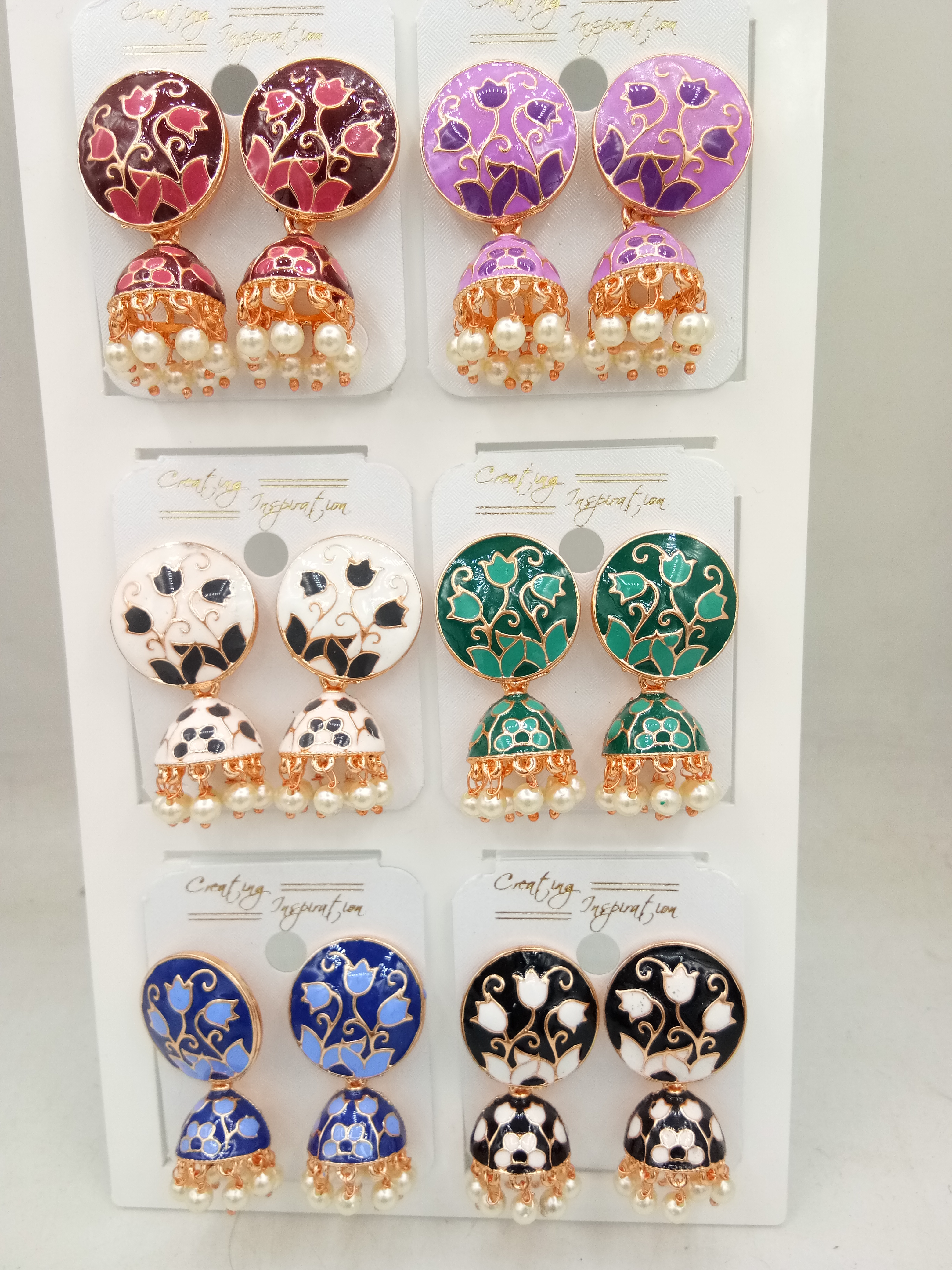 ROSE CMN 6 JODI TRAY JHUMKI - 523079