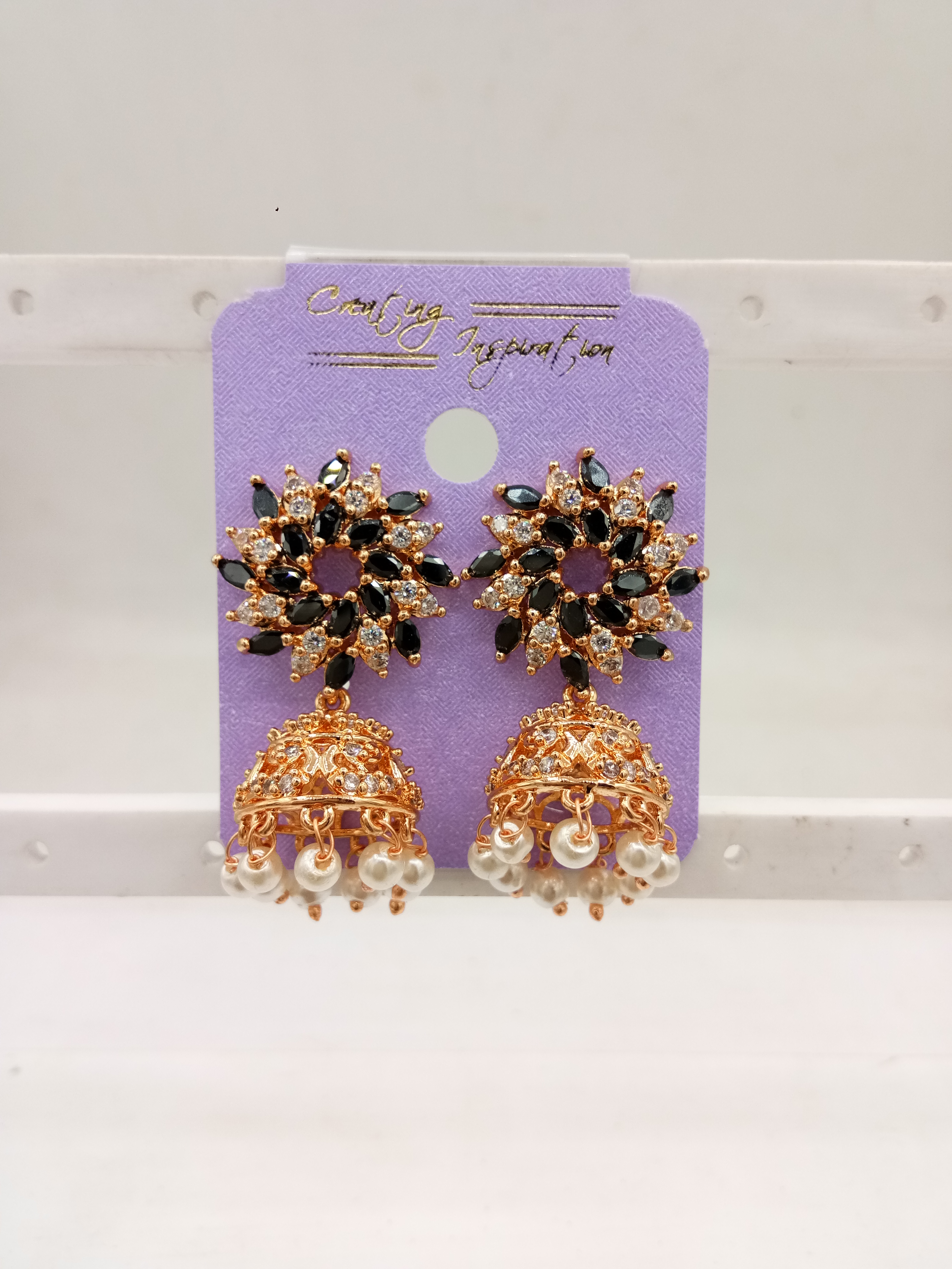 AD ROSE COLOR JHUMKI - 21310 NX