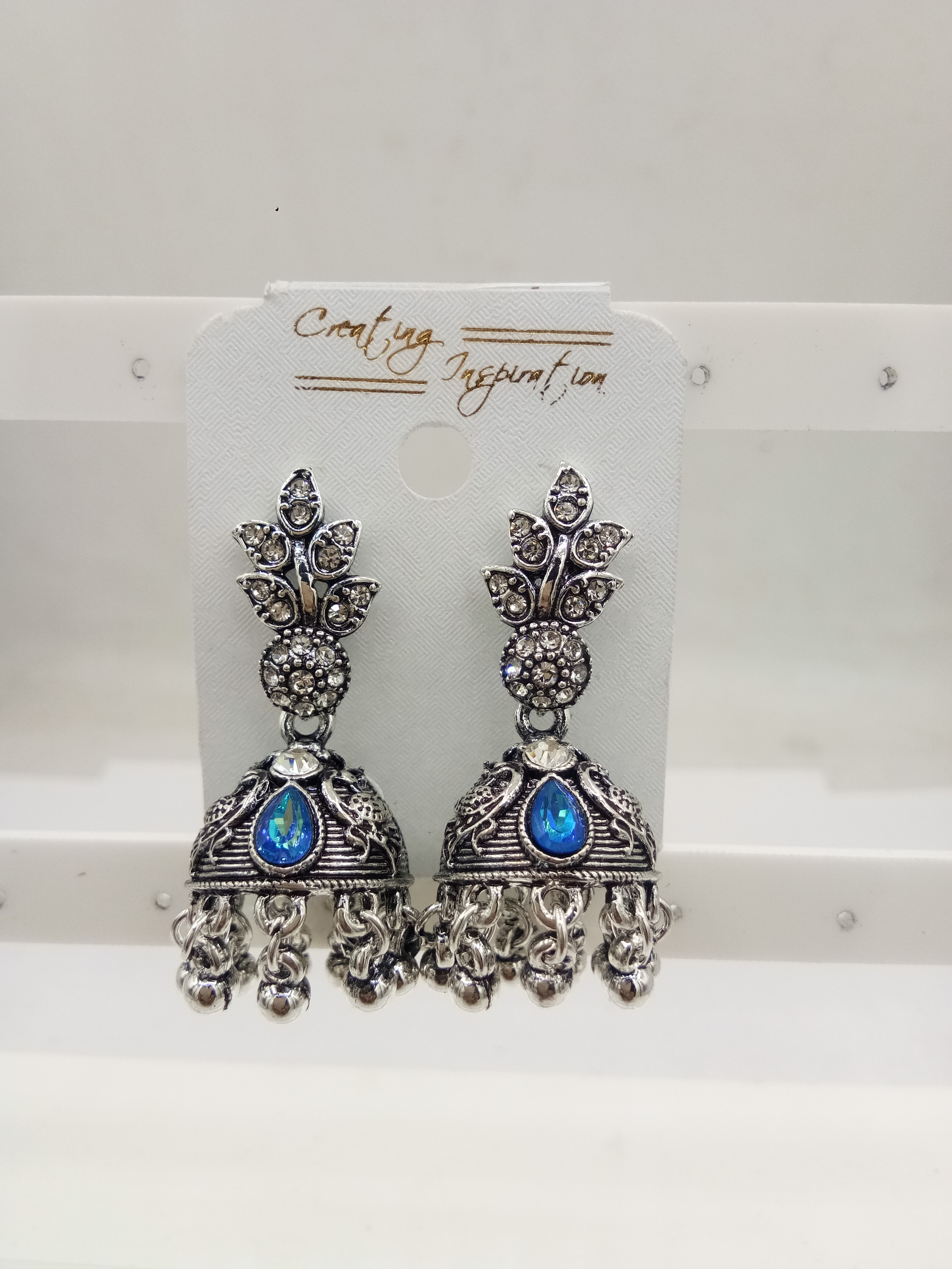 GERMAN SILVER ASSST BAJRI FITTING JHUMKI - 524243