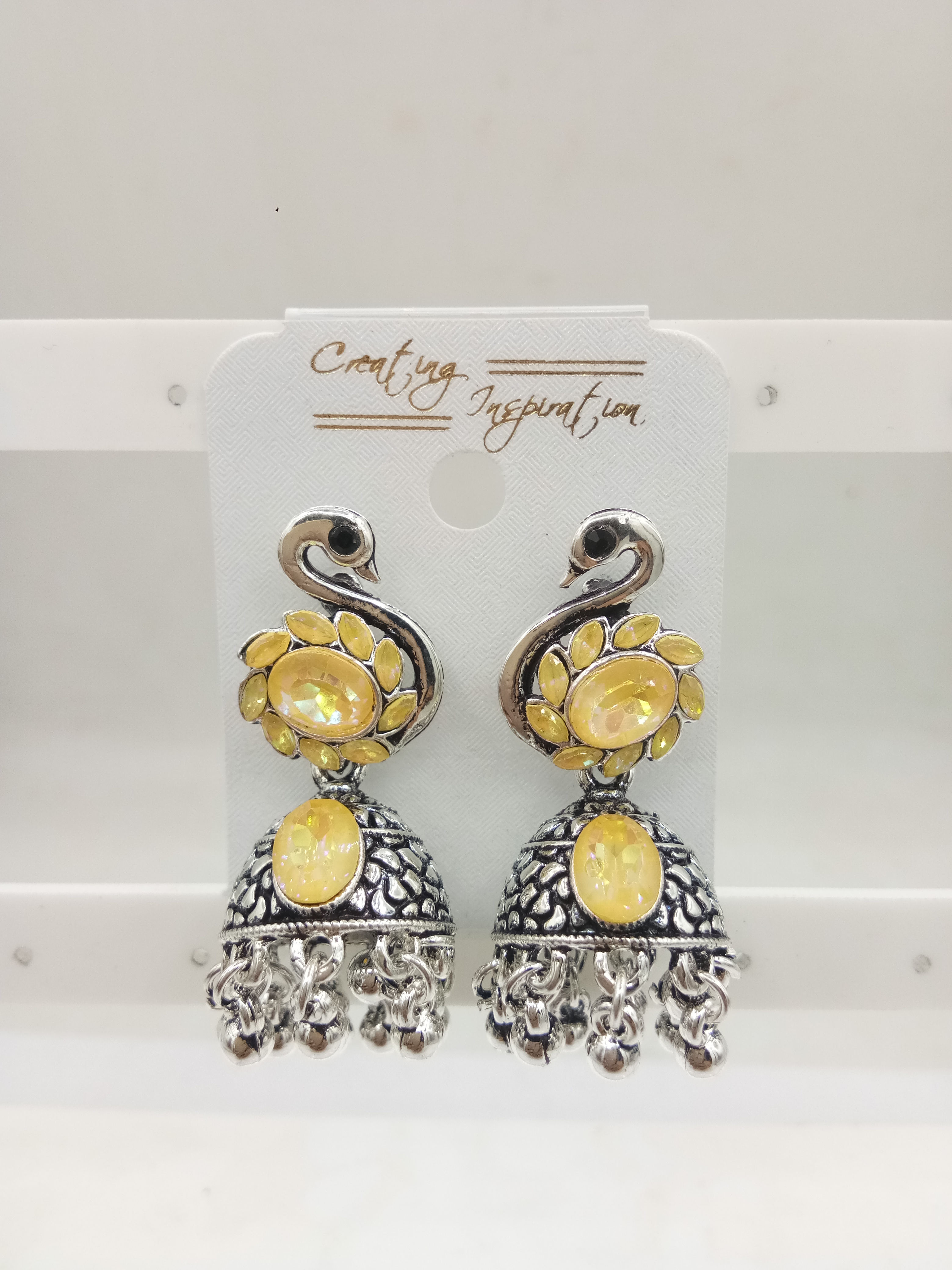 GERMAN SILVER ASSST BAJRI FITTING JHUMKI - 525246