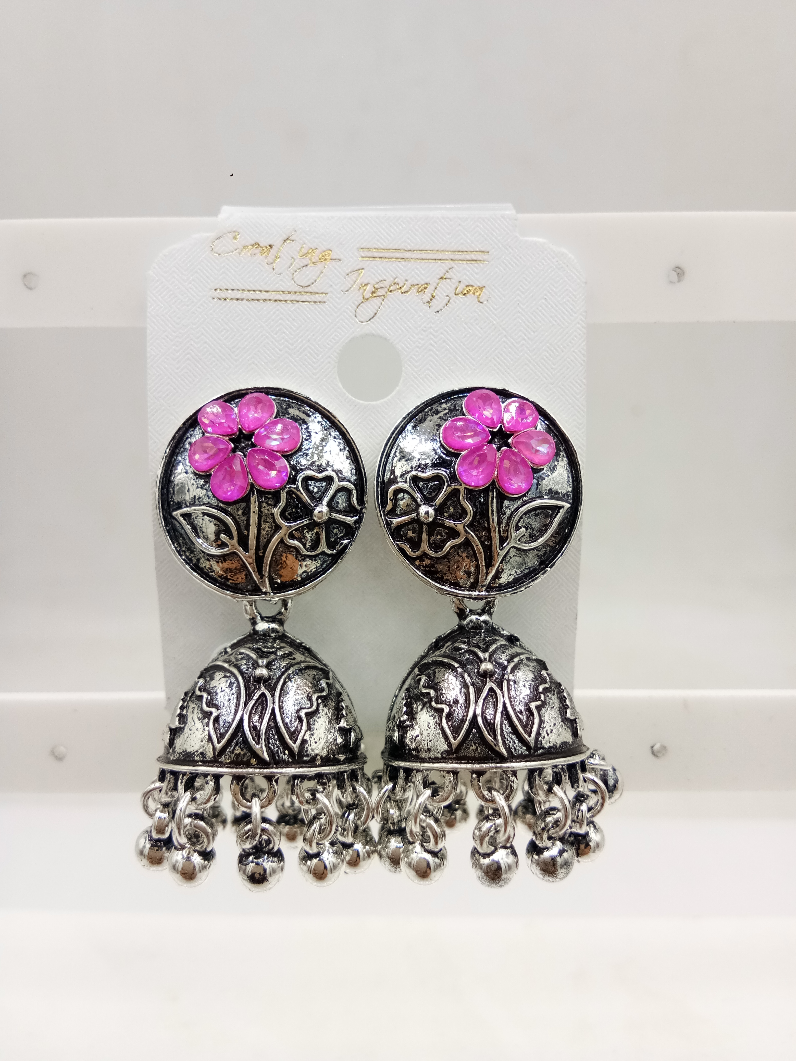 GERMAN SILVER ASSST BAJRI JHUMKI - 524218